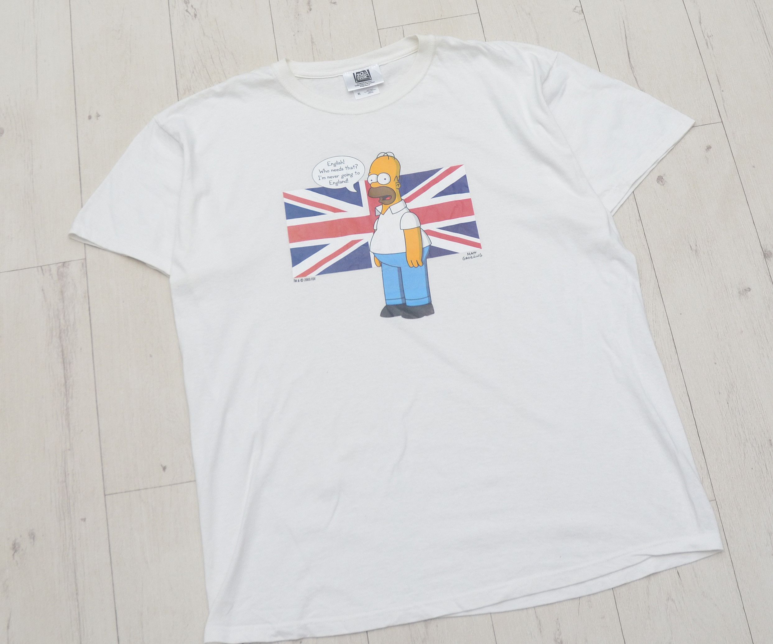 The Simpsons Vintage Simpsons Homer Tee English Size XL Y2K Crazy Funny Size US XL / EU 56 / 4 - 2 Thumbnail