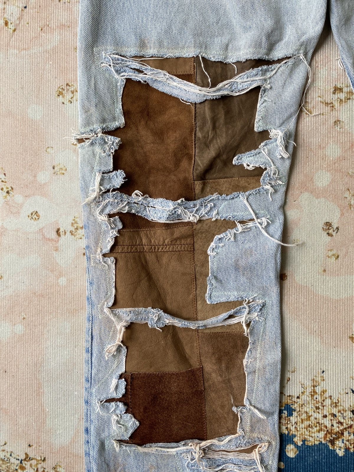 Japanese Brand 1990s - Ericho Hippie Deconstruced Distressed Design Denim Size US 32 / EU 48 - 17 Thumbnail