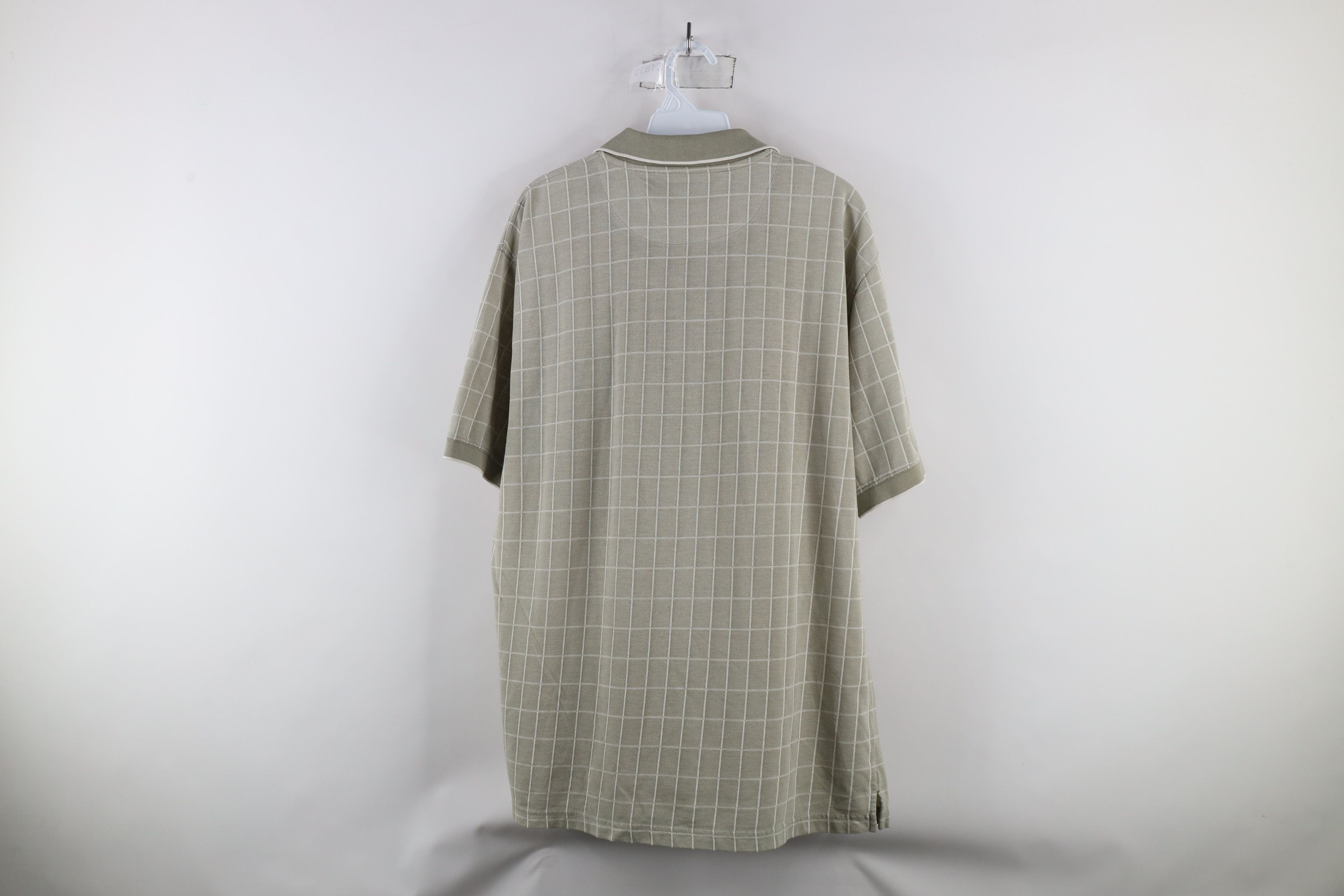 Vintage Vintage 90s Streetwear Knit Collared Polo Shirt Checkered Size US L / EU 52-54 / 3 - 9 Thumbnail