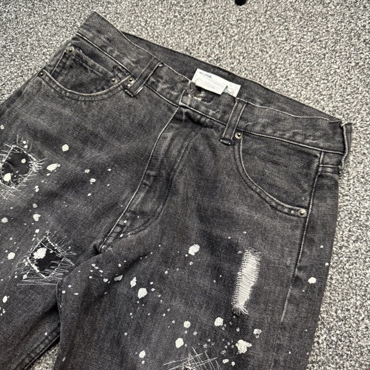 If Six Was Nine 🔥🇯🇵 90s Japanese LGB Sun Faded Paints Splatter Denim Size US 29 - 4 Thumbnail