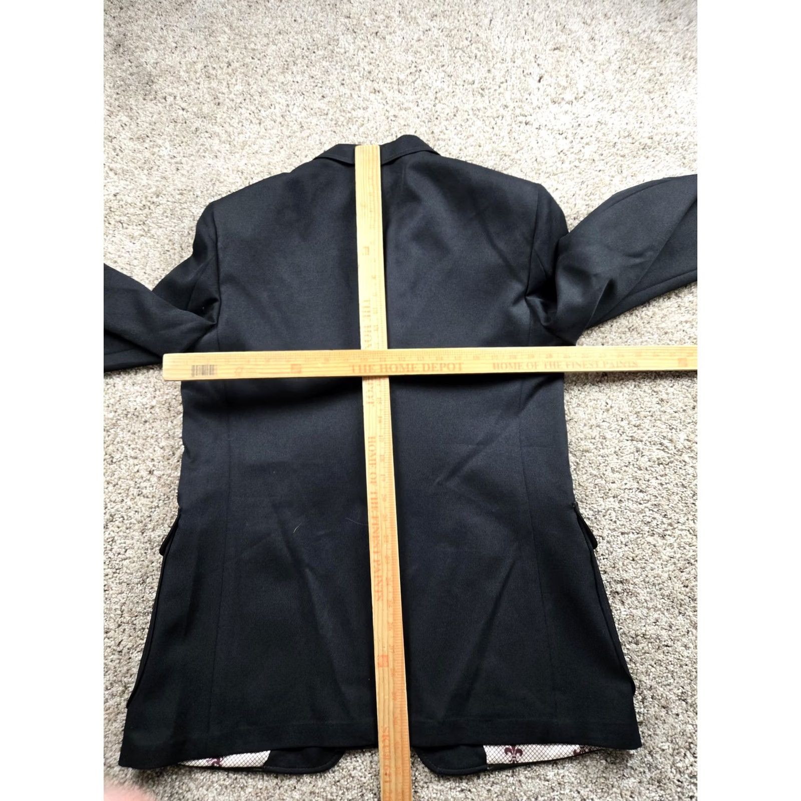 JCPenney VINTAGE JC Penney Blazer Mens 43R Black Jacket Sport Coat 70s One- or Two-Button Notch Lapel 2 Piece Regular Chest 44 in Men's Blazer Size 46R - 7 Thumbnail
