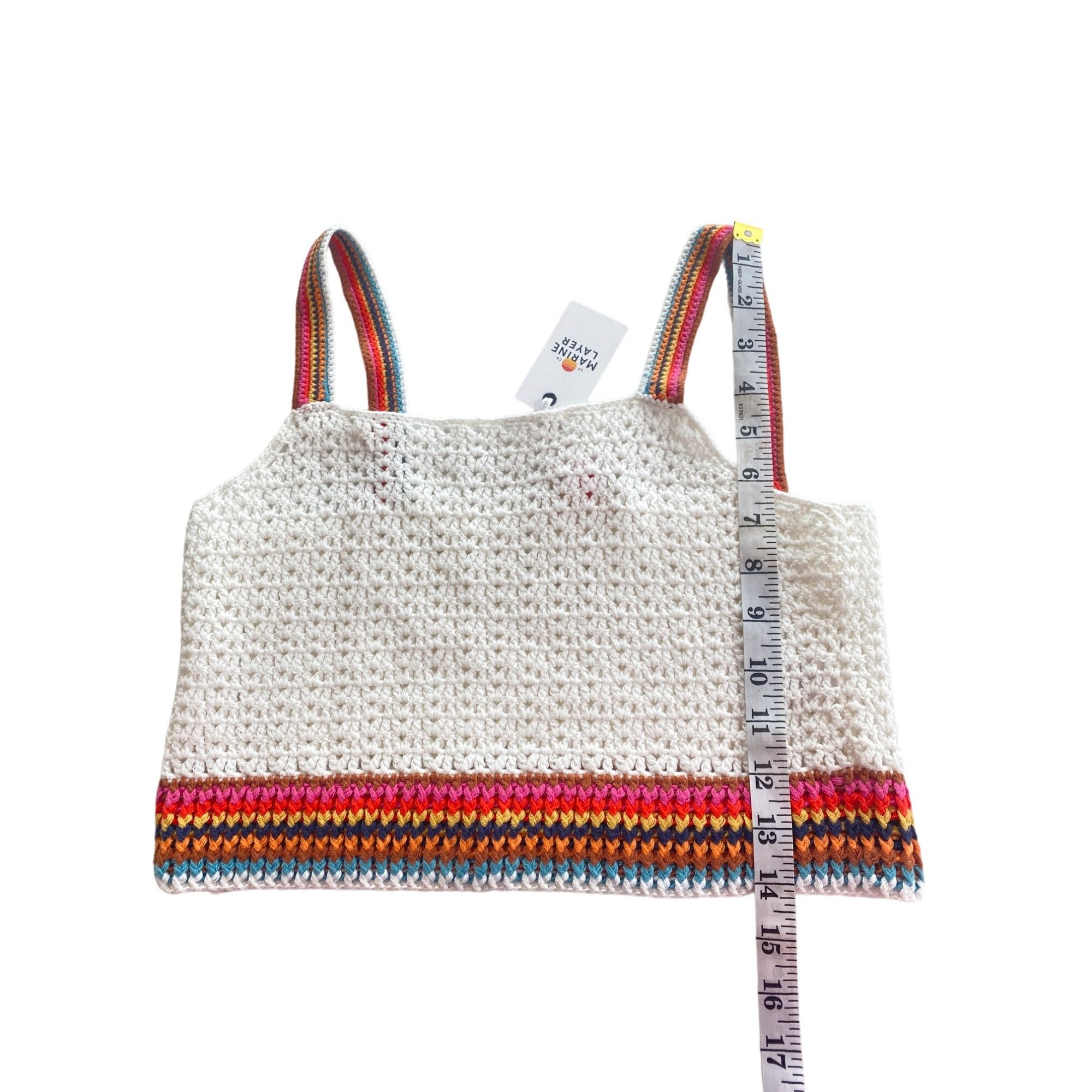 Marine Layer NWT Marine Layer $118 Crochet Crop Top W's XS Caro Tank Whit Size XS / US 0-2 / IT 36-38 - 12 Thumbnail