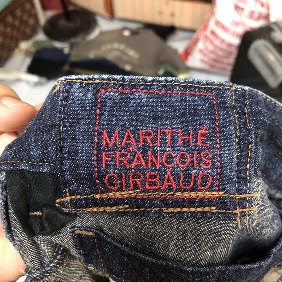 Marithe + Francois Girbaud Marithe Francois Girbaund Blue Custom Denim Pants #A572 Size US 30 / EU 46 - 25 Thumbnail