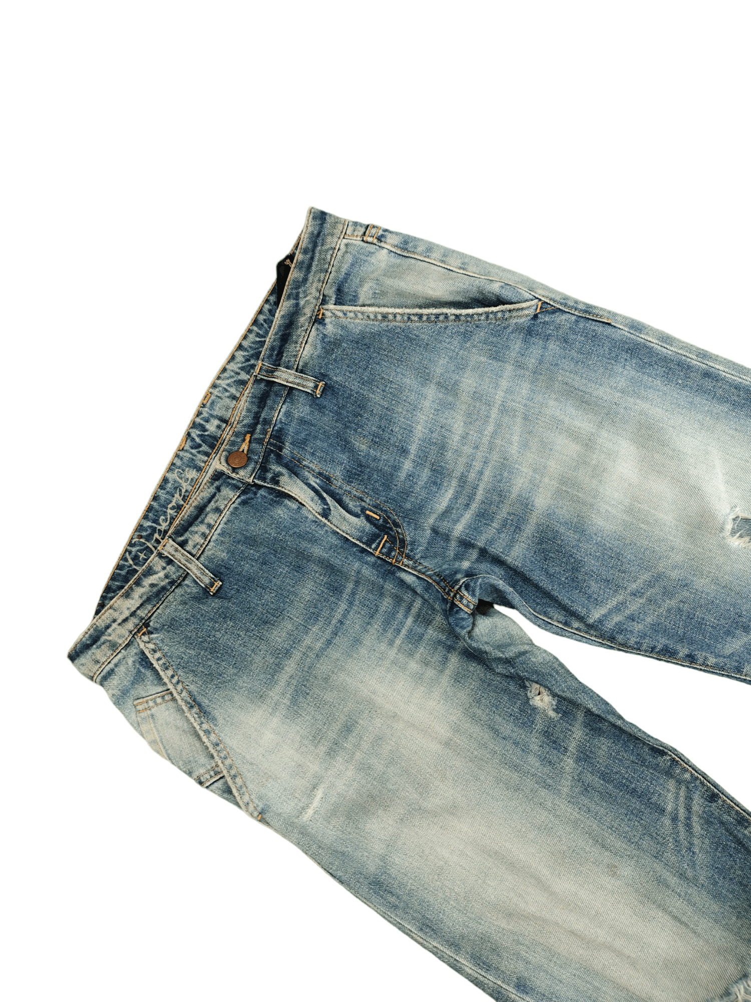(+)PEOPLE (+) People Release Hem Distressed Denim Jeans Size US 34 / EU 50 - 4 Thumbnail