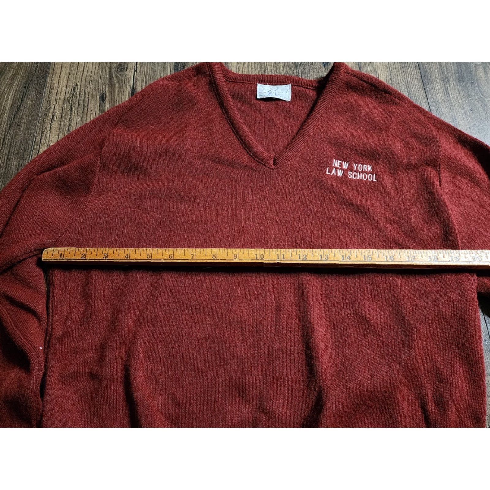 Vintage VINTAGE 70s Mens L New York Law School NYLS Acrylic Sweater Size US L / EU 52-54 / 3 - 4 Thumbnail
