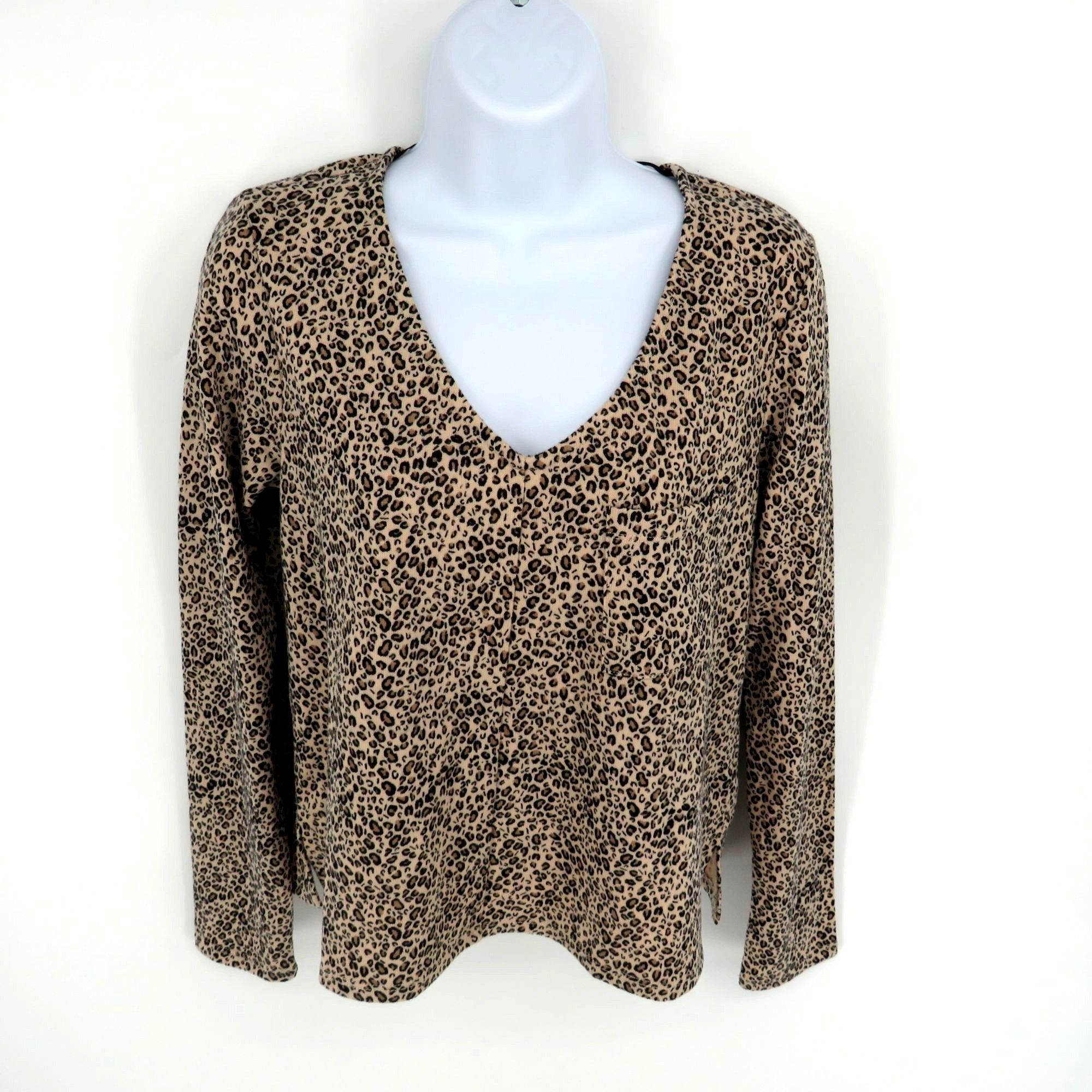 Sanctuary Sanctuary XSP Women's Leopard Print V-Neck Long Sleeve Top N Size XS / US 0-2 / IT 36-38 - 1 Thumbnail