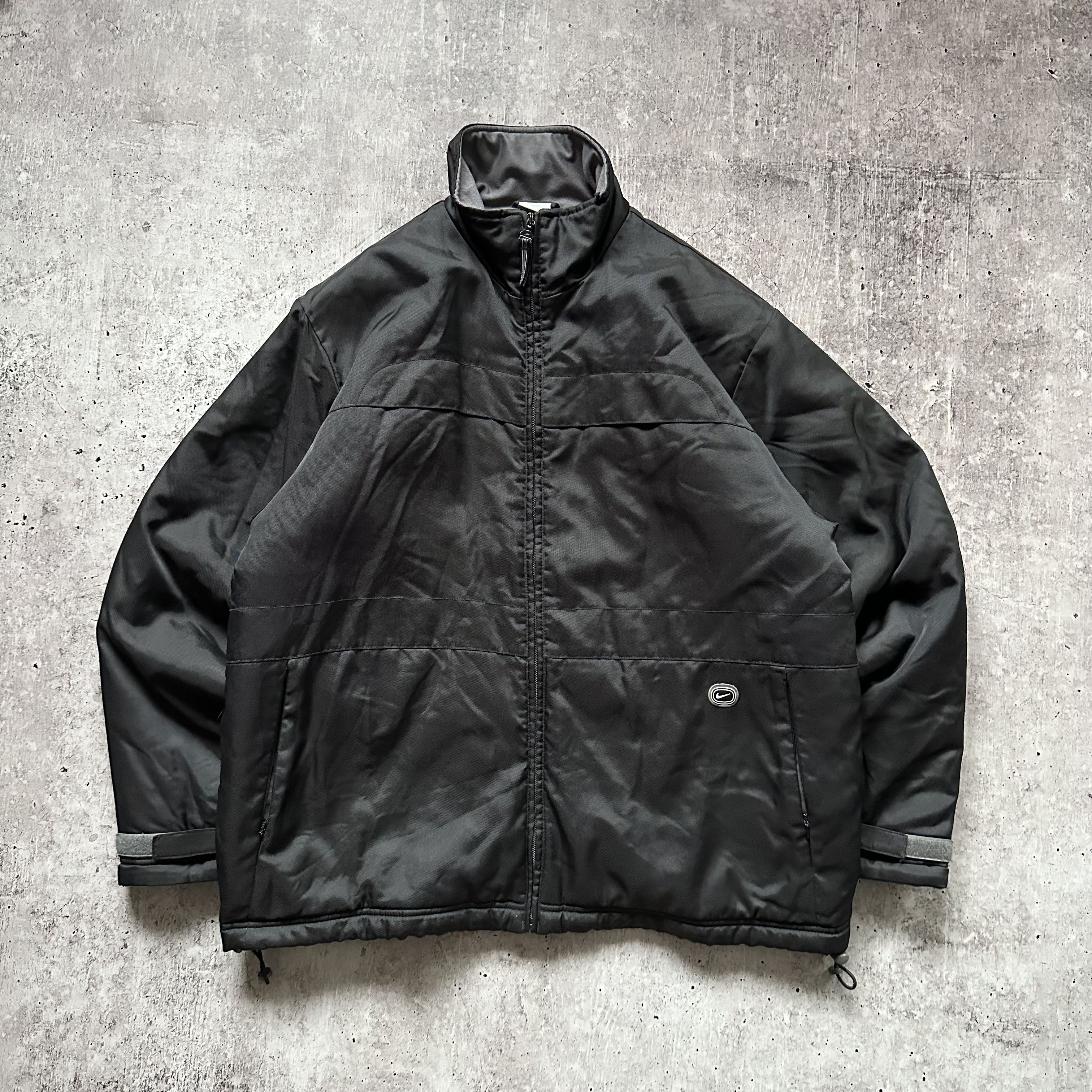 Nike × Vintage Nike y2k Vintage Center Logo Swoosh Baggy Nylon Jacket Size US M / EU 48-50 / 2 - 5 Thumbnail