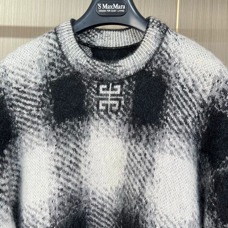 Givenchy Givenchy Mohair black and white checkered sweater 2506-Next Size US L / EU 52-54 / 3 - 3 Thumbnail