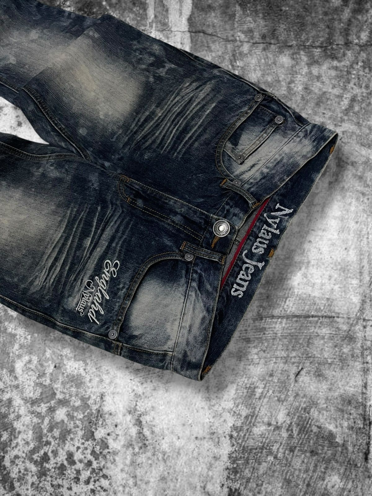 Hysteric Glamour Vintage 90’s Japan Designer Iconic Nylaus ‘UNDERGROUND’ Jean Size US 29 - 12 Thumbnail