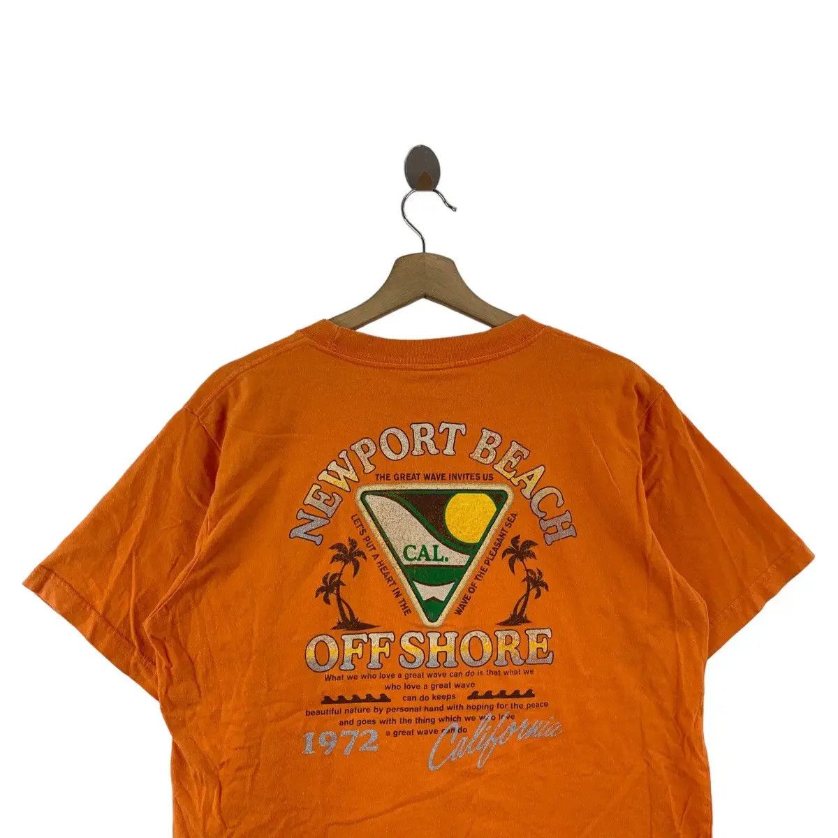 Vintage Vintage OFF SHORE NEWPORT BEACH Surf Wave Tee Shirt Summer Size US L / EU 52-54 / 3 - 2 Thumbnail