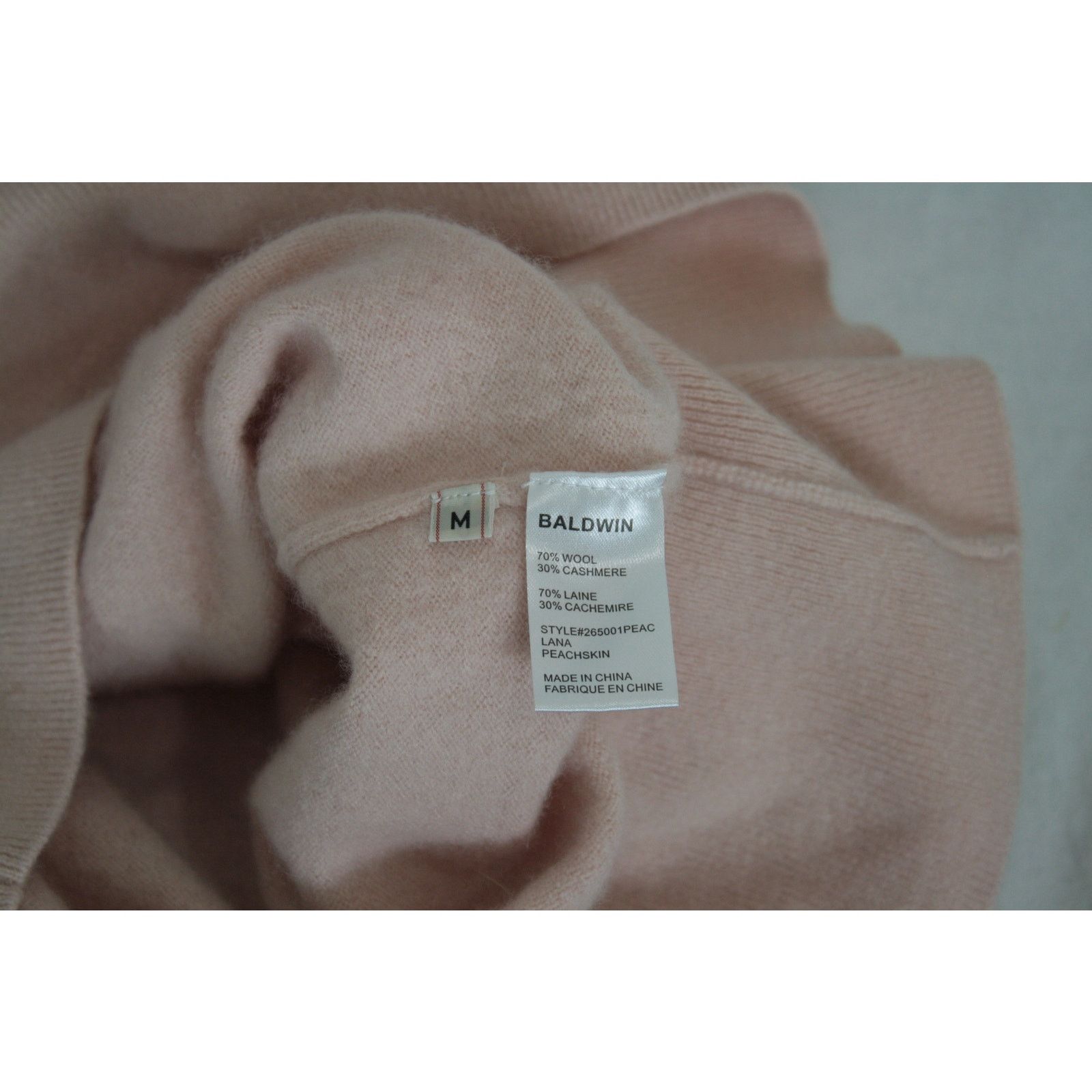 Baldwin Baldwin KC Wool Cashmere Sweater Pink V Neck Soft Minimalist Size M / US 6-8 / IT 42-44 - 6 Thumbnail