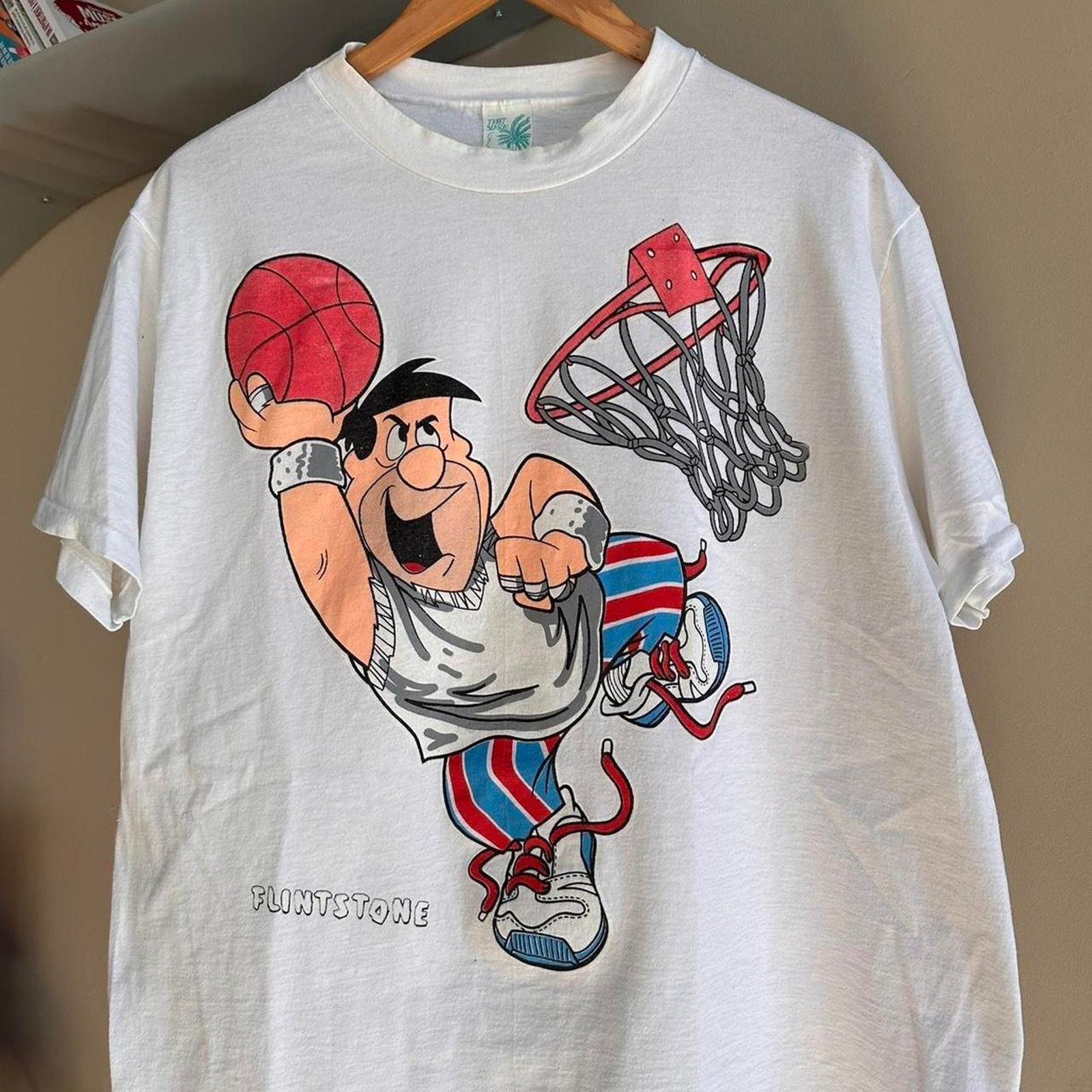 Vintage Vintage Flintstones Basketball Shirt Size US XL / EU 56 / 4 - 2 Thumbnail