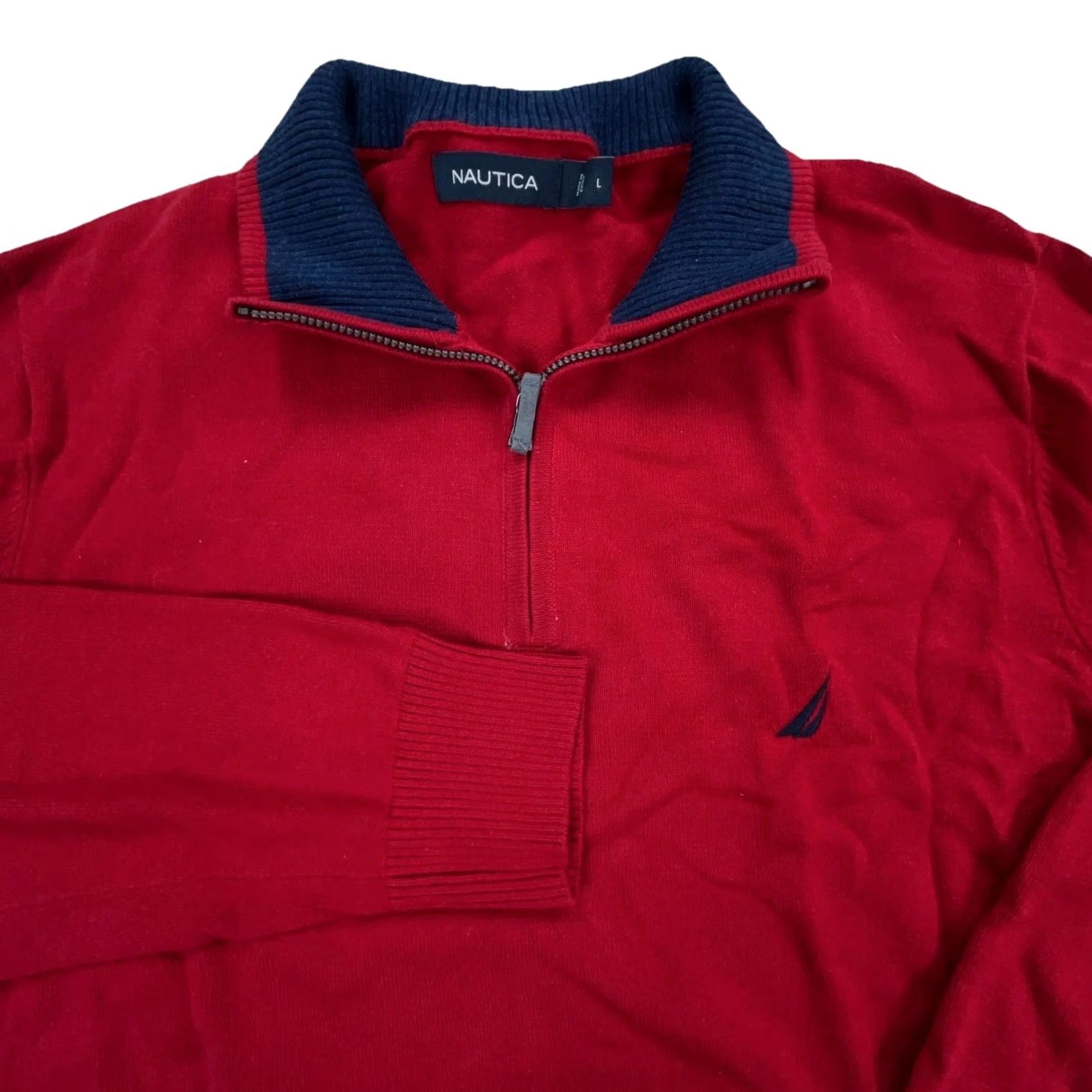 Nautica Nautica Sweater Men Large Red Pullover Quarter Zip Lightweight Golf Dad Size US L / EU 52-54 / 3 - 2 Thumbnail