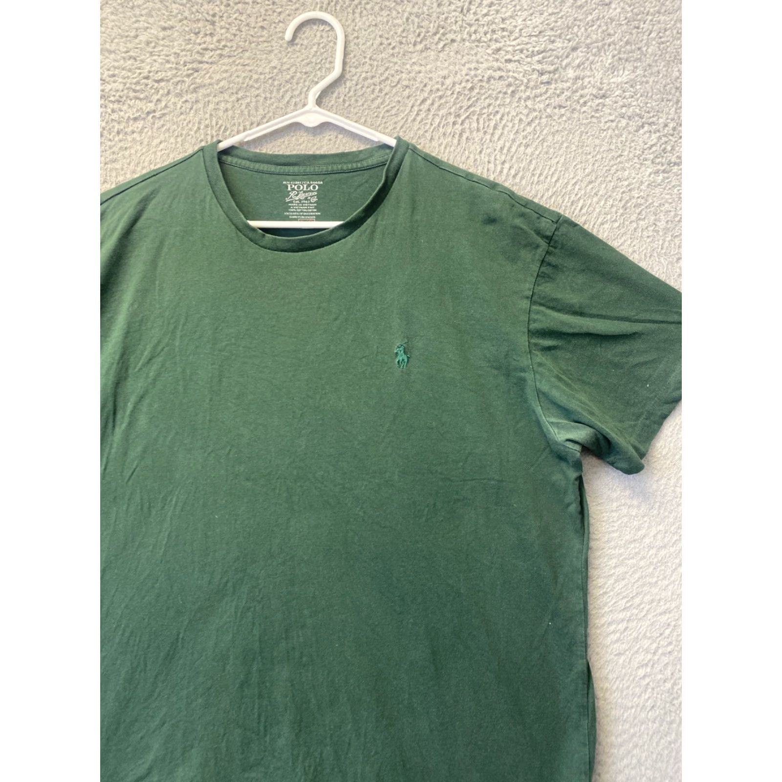Polo Ralph Lauren VINTAGE Polo Ralph Lauren Men’s T-Shirt Cotton Green Large Mens Size US L / EU 52-54 / 3 - 2 Thumbnail