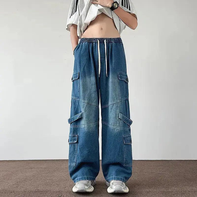 Japanese Brand Retro straight leg wide leg pocket jeans Size US 32 / EU 48 - 6 Thumbnail