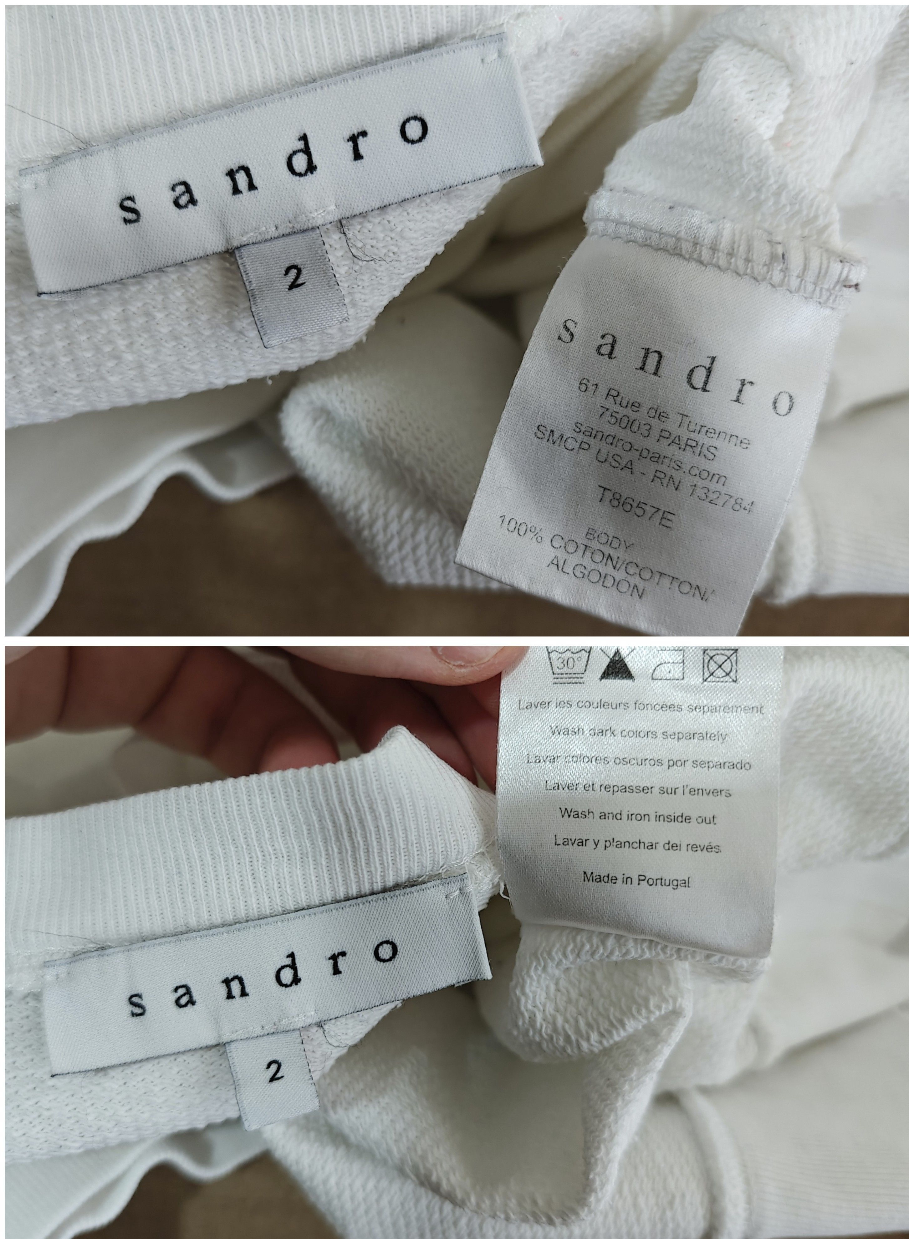 Sandro Sandro Sweatshirt Hawaii Logo Pullower White size 2 Size S / US 4 / IT 40 - 8 Thumbnail
