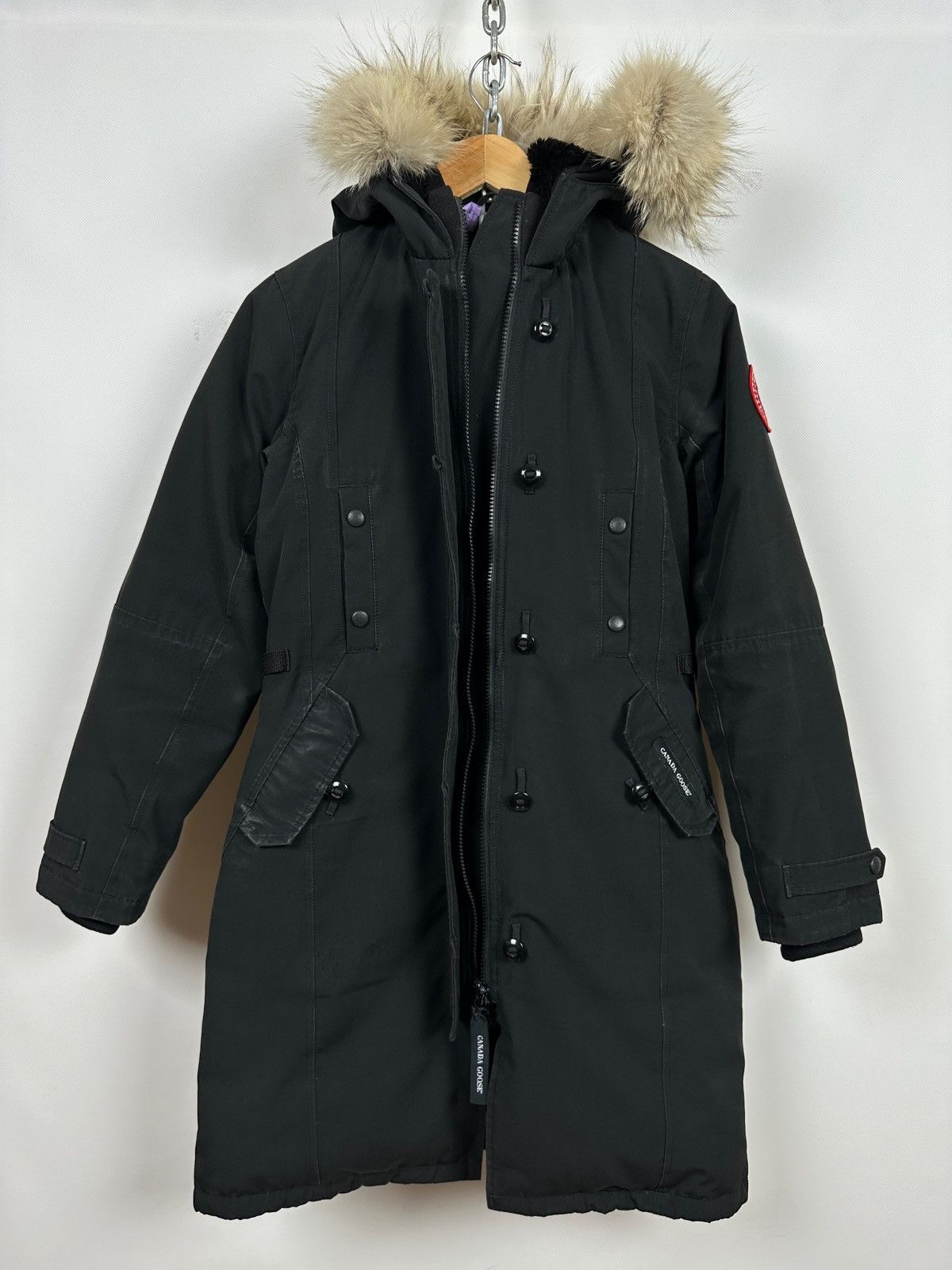 Canada Goose Canada Goose Kensington Black Down Parka Jacket Size XS / US 0-2 / IT 36-38 - 3 Thumbnail