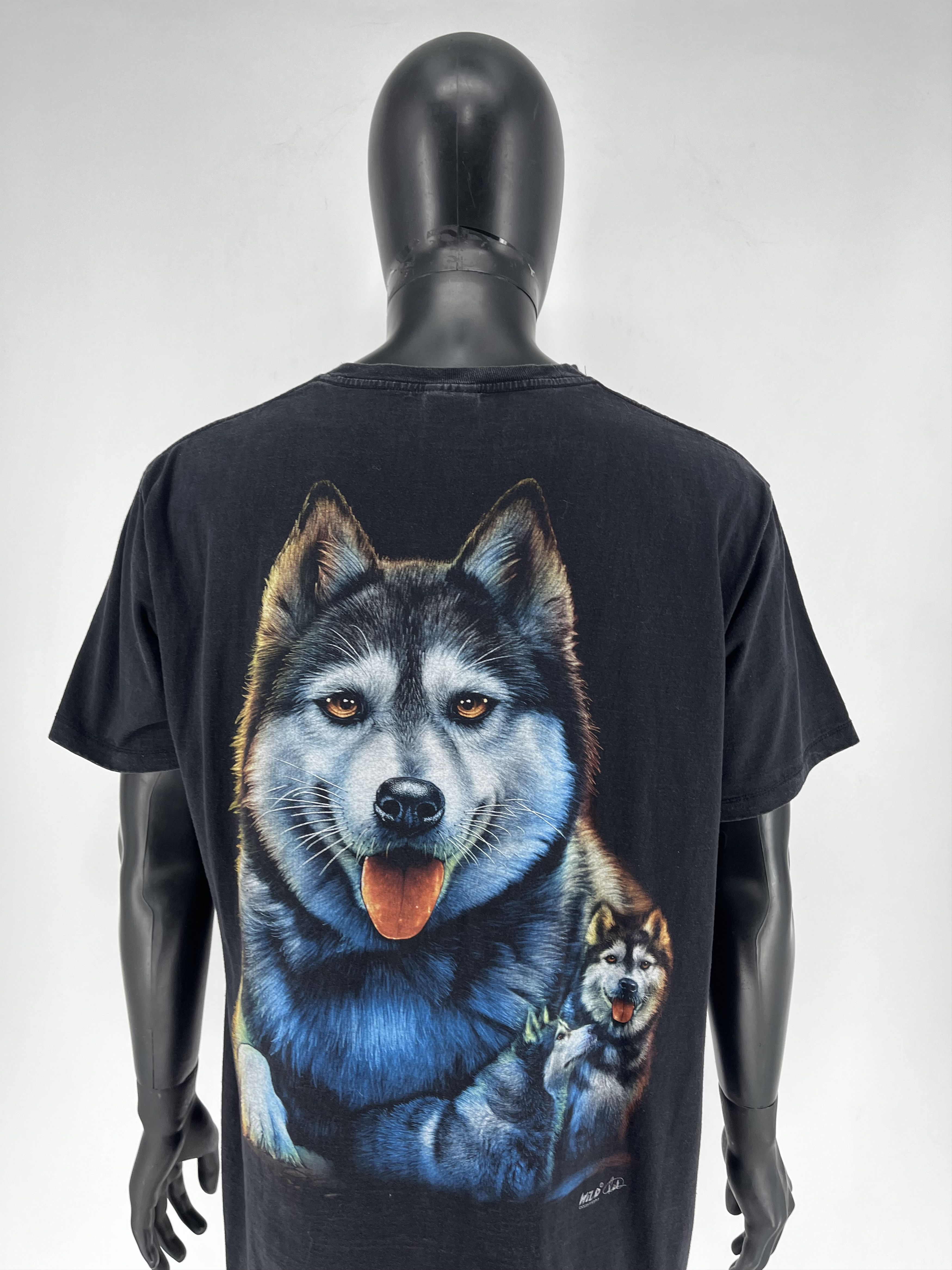 Vintage Vintage 90s Wolf Face Boxy Fit Tee Toys Rock Spiral XLize M Size US XL / EU 56 / 4 - 9 Thumbnail