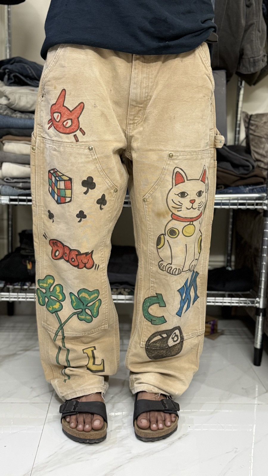 1 of 1 Carhartt hand drwan double knee denim