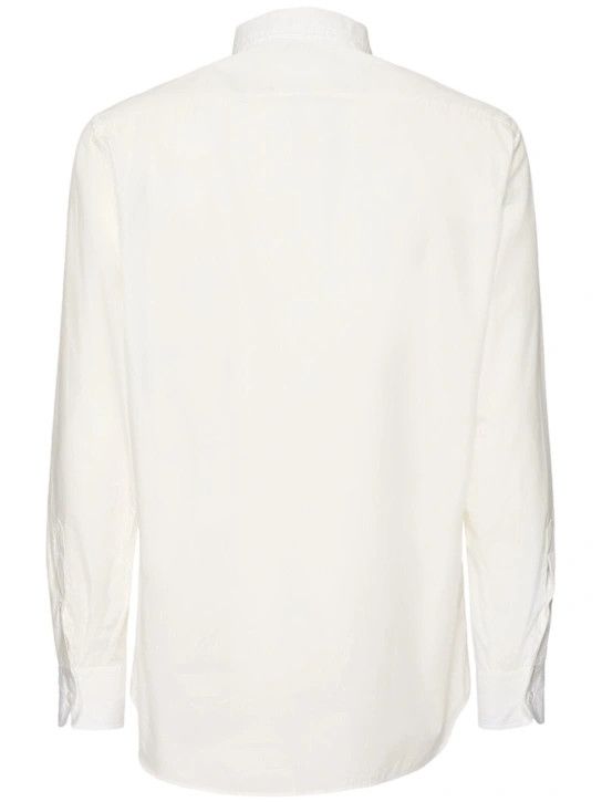Lardini o1lsvrm0425 Cotton Poplin Shirt in White Size US M / EU 48-50 / 2 - 2 Thumbnail