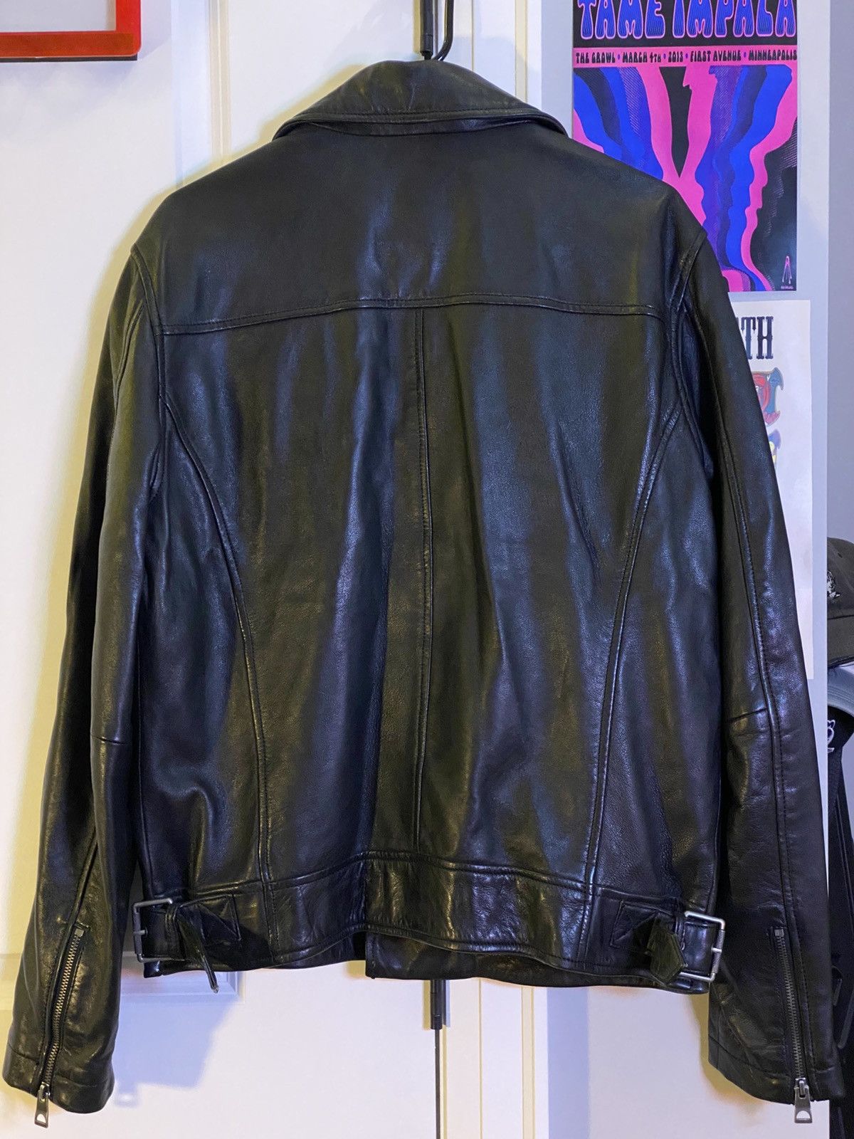 Guess LEATHER BIKER JACKET - BLACK Size US L / EU 52-54 / 3 - 2 Thumbnail