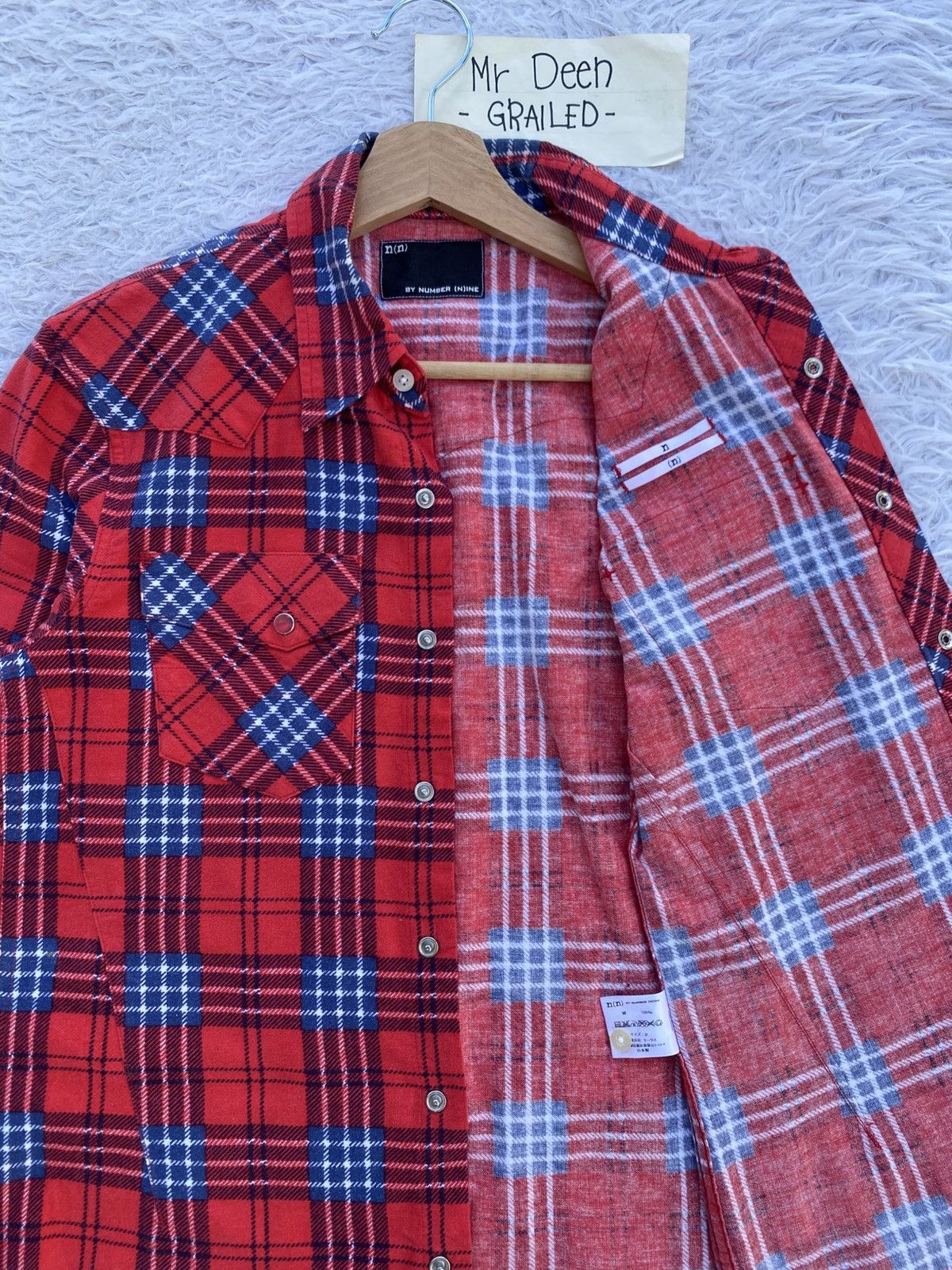 Number (N)ine Rare Number Nine Checkered Flannel Shirt Size US S / EU 44-46 / 1 - 13 Thumbnail