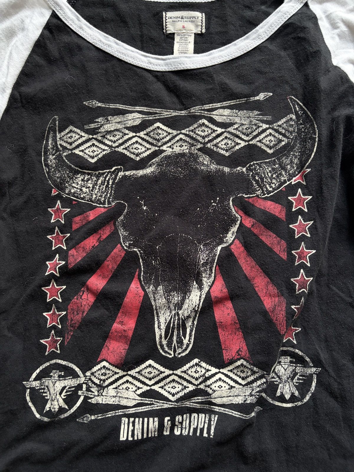 Denim & Supply Ralph Lauren Ralph Lauren Wild West Bull Skull Long Sleeve Tee Size S / US 4 / IT 40 - 3 Thumbnail