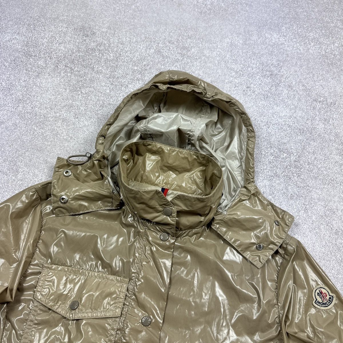 Moncler Women`s Moncler Z8E0182 Beige Nylon Rain Jacket Size 1 / S Size US S / EU 44-46 / 1 - 10 Thumbnail