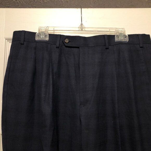 Ralph Lauren Ralph Lauren men's navy plaid dress pants size:36/32 Size 36R - 4 Thumbnail