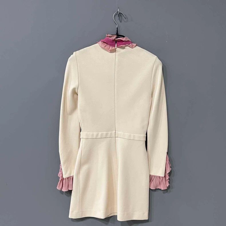 Gucci Gucci Ruffled pearl button dress Size S / US 4 / IT 40 - 4 Thumbnail