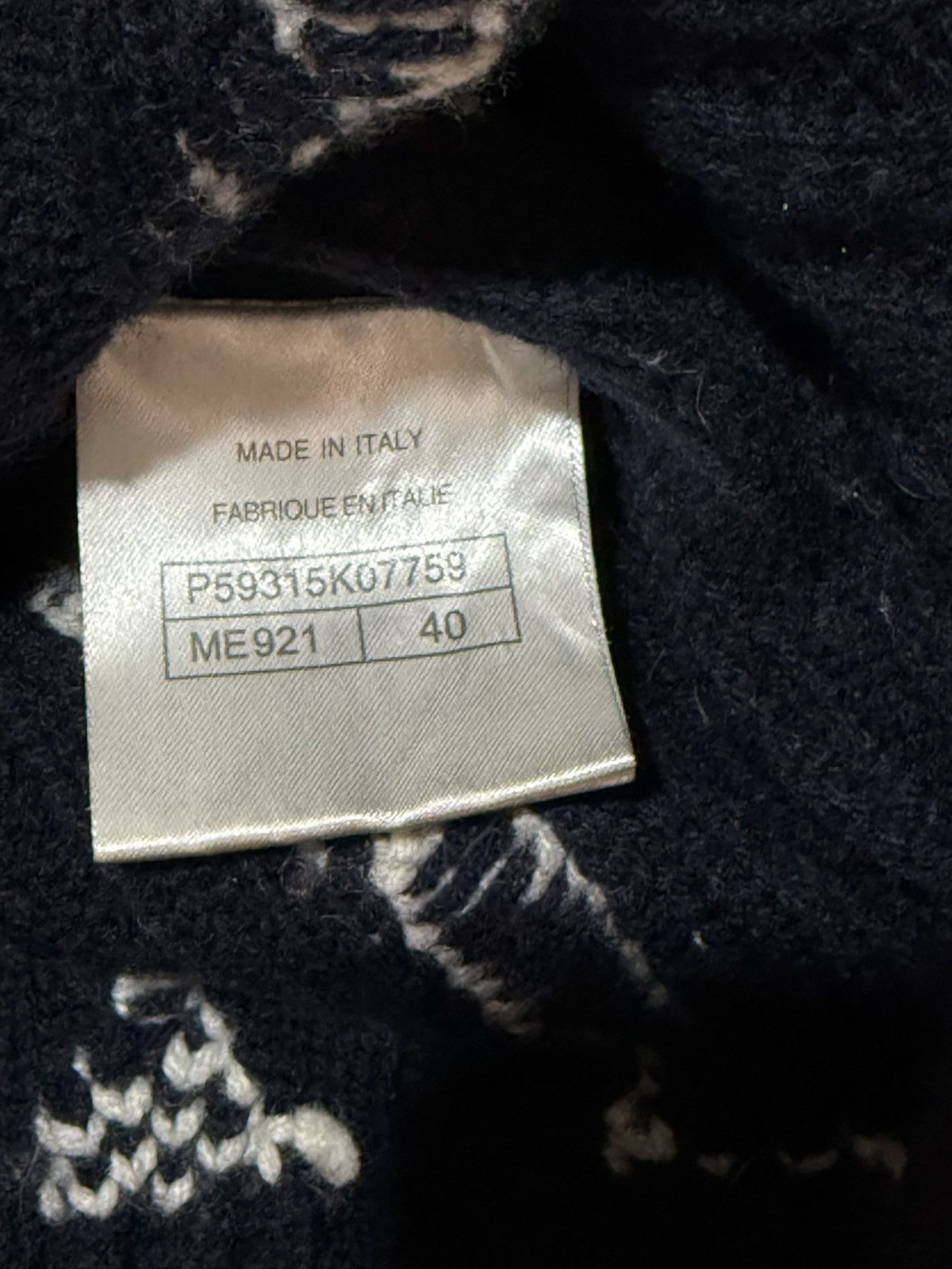 Chanel × Designer Chanel 2018 Paris-Hamburg Sweater in Navy Blue Wool Size S / US 4 / IT 40 - 7 Thumbnail