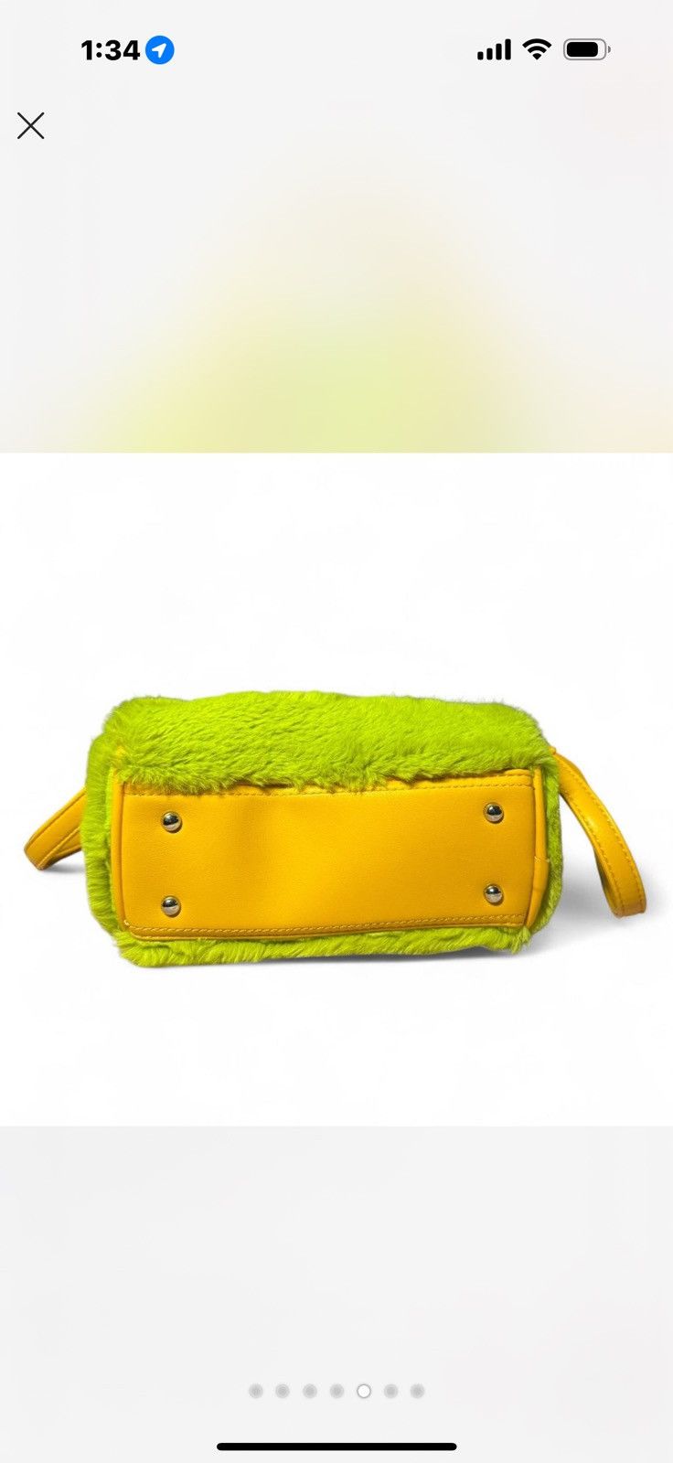 Von Dutch Von Dutch Authentic Vegan Sherbet Furry Small Bowling Purse Size ONE SIZE - 5 Thumbnail