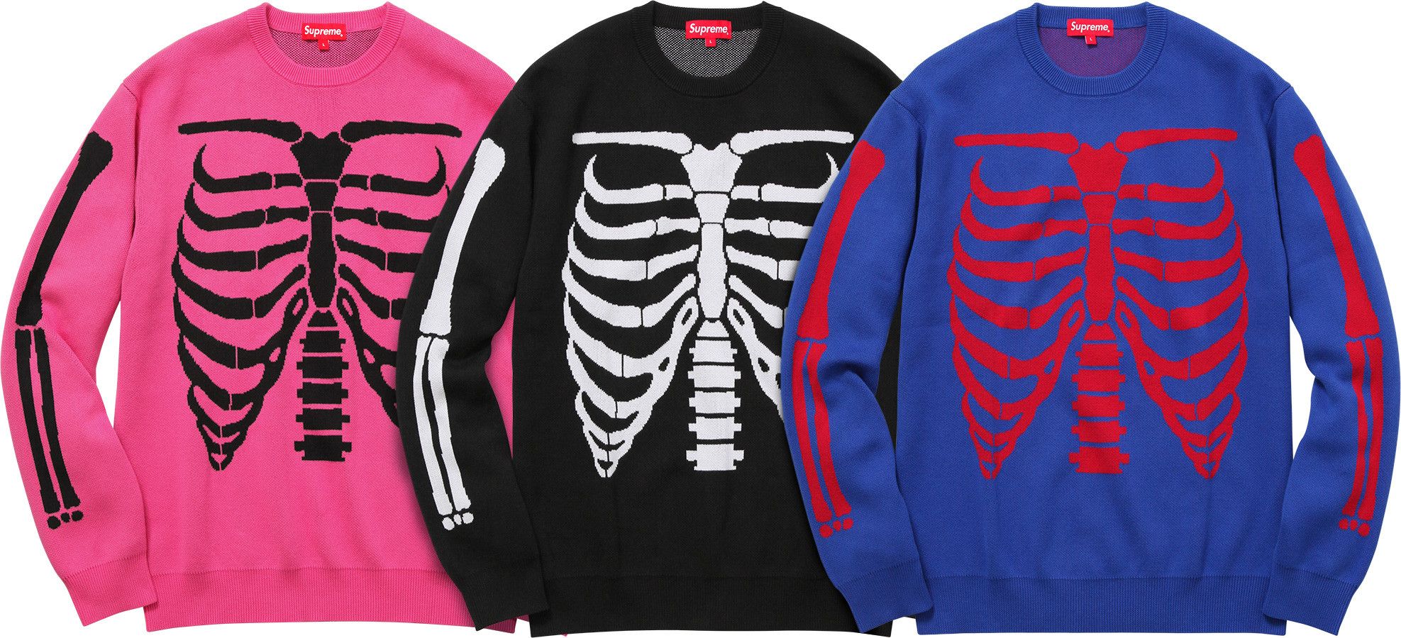 Supreme Supreme Blue Bones Sweater Size US XL / EU 56 / 4 - 8 Thumbnail