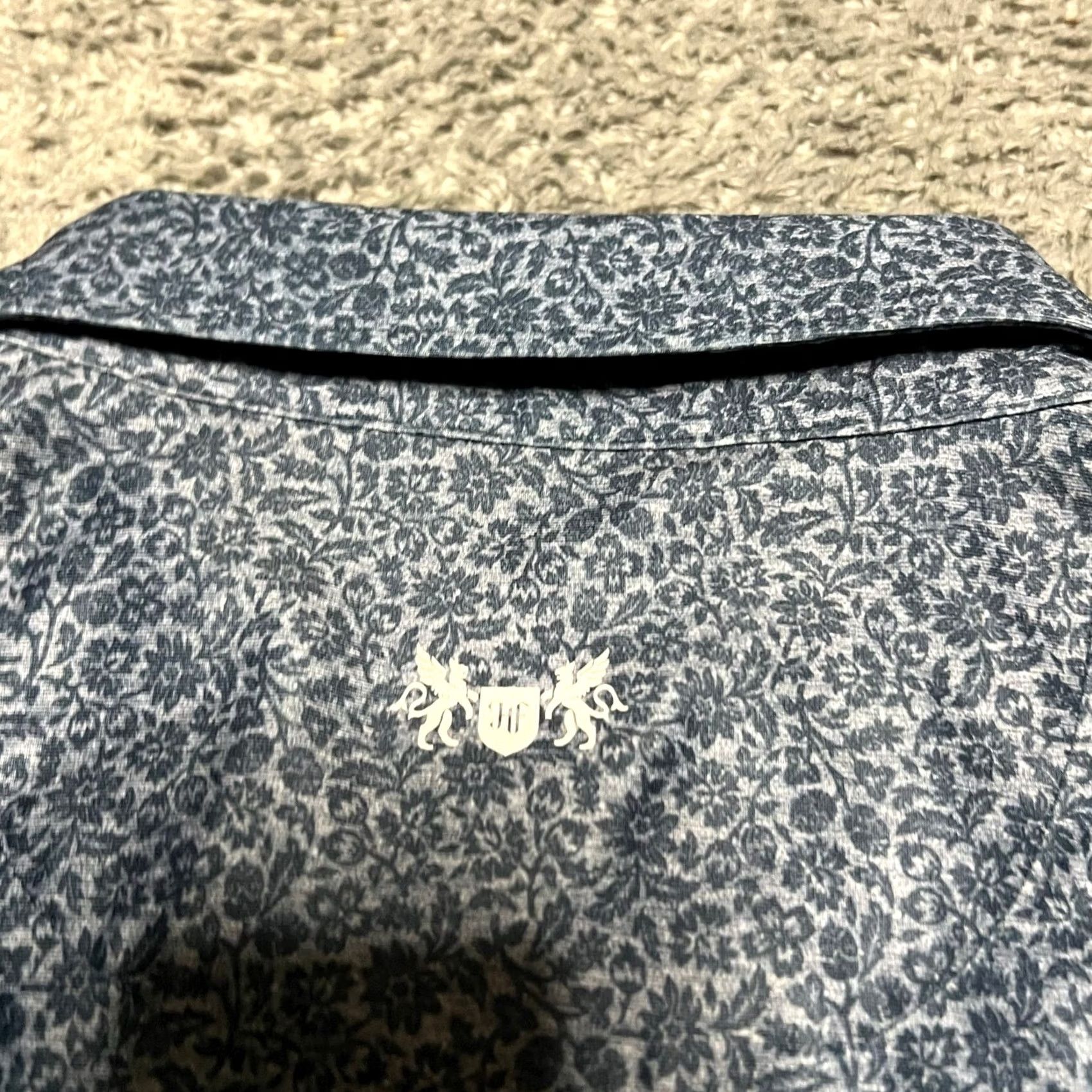 Vintage Hickey Freeman Golf Polo Shirt Mens Medium Blue Floral Performance Stretch Shirt Mens Blue Floral Polo M Regular Golf Polo Shirt Mens Size US M / EU 48-50 / 2 - 4 Thumbnail