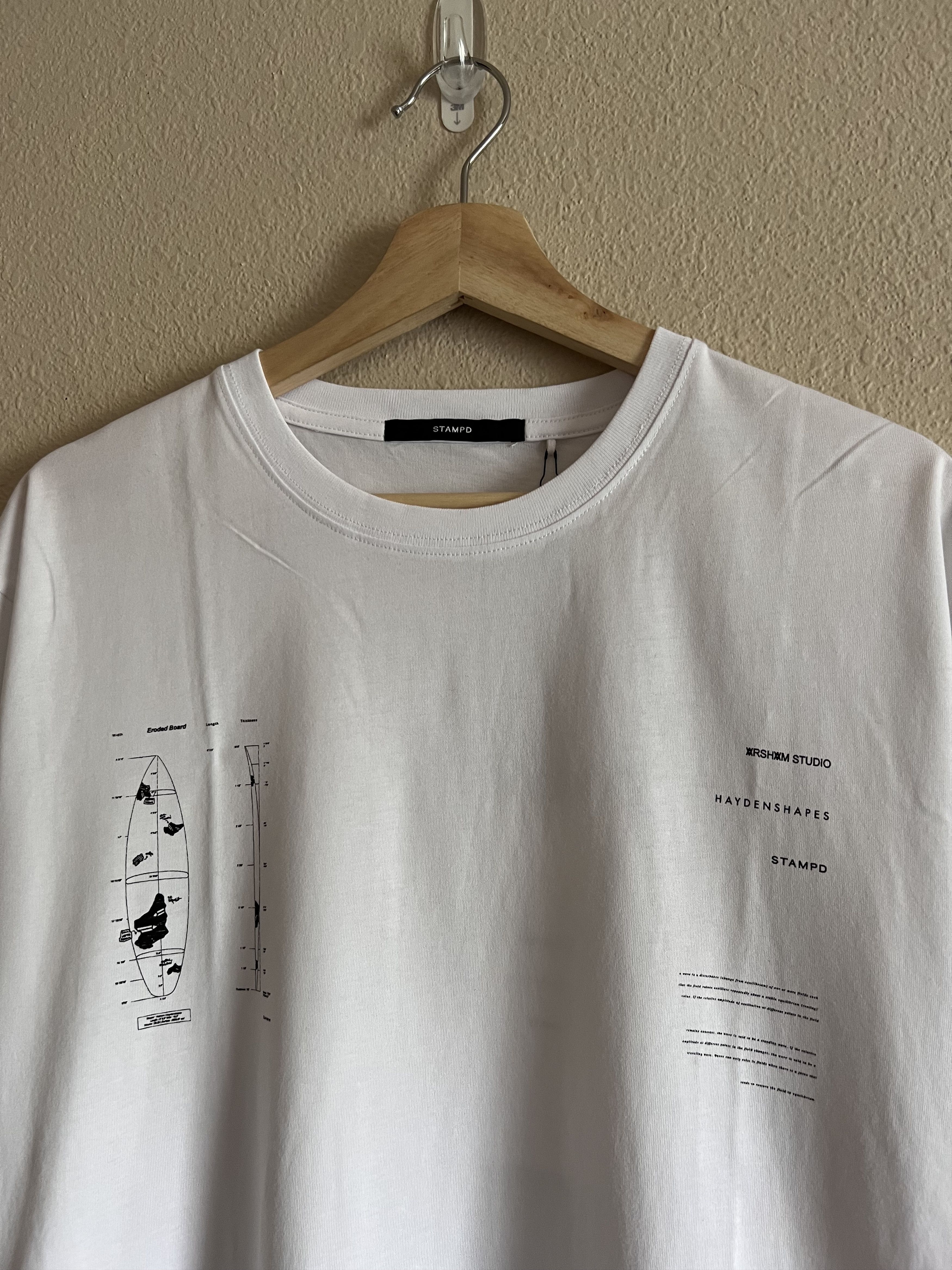 image of Daniel Arsham Ahs Eroded Tee In White, Men's (Size XL)