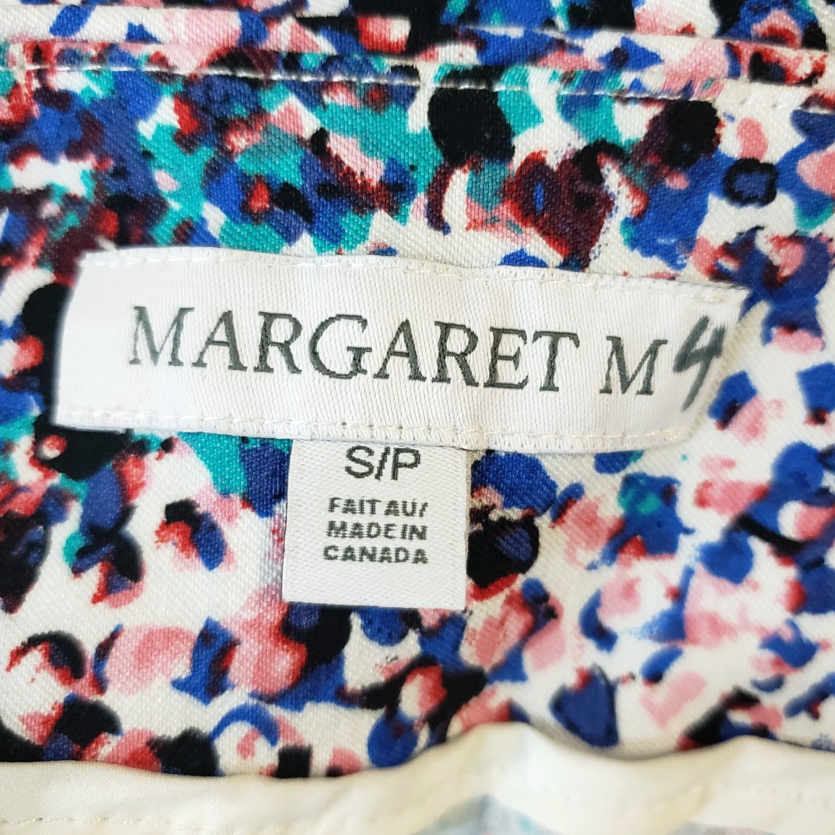 Vintage VINTAGE Margaret M Womens Pencil Skirt Sz Small Blue Pink Pull On Rayon Blend Size 28" / US 6 / IT 42 - 4 Thumbnail