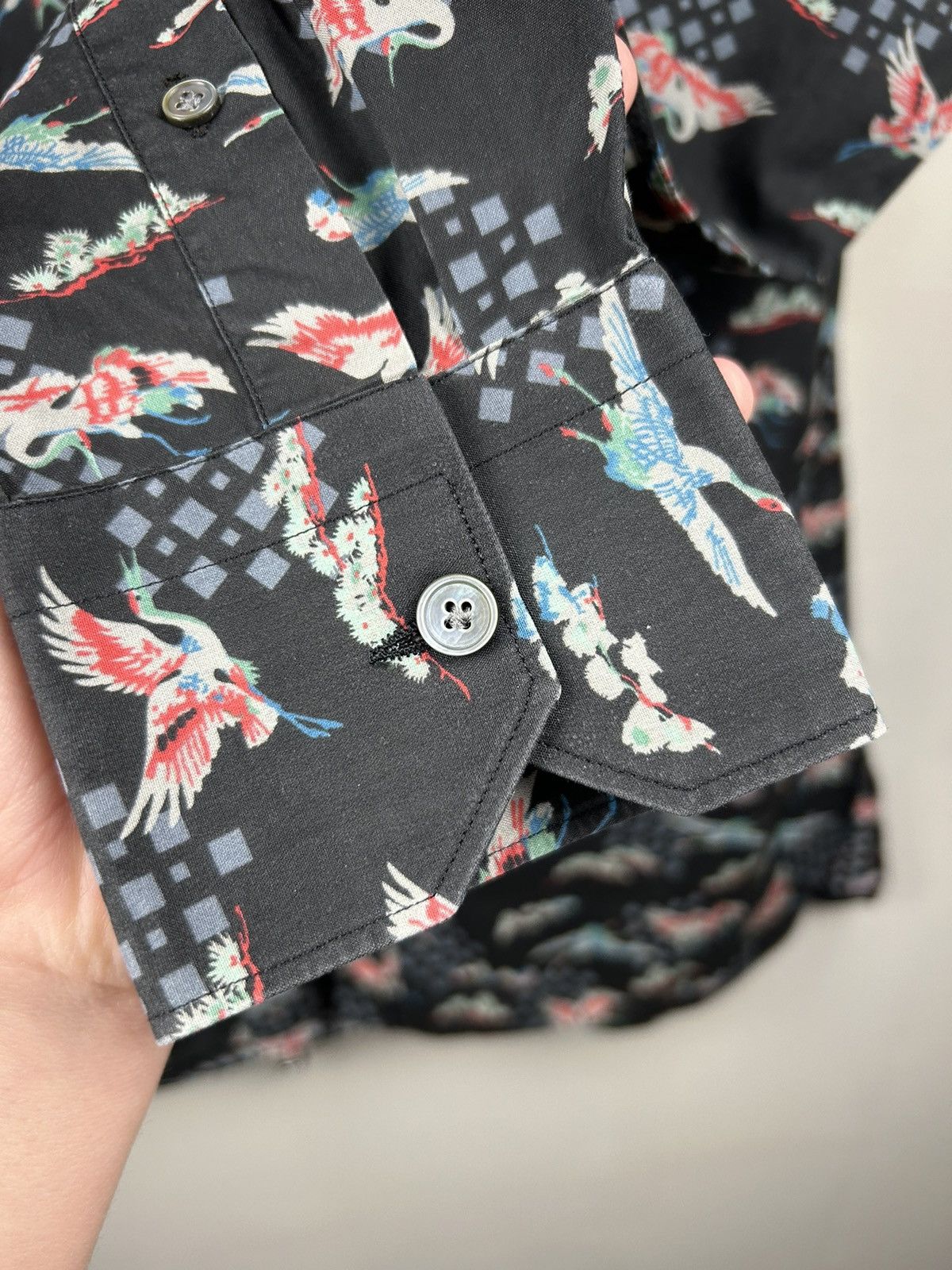 Lanvin Lanvin Evolutive Cranes Print Shirt Size US M / EU 48-50 / 2 - 9 Thumbnail