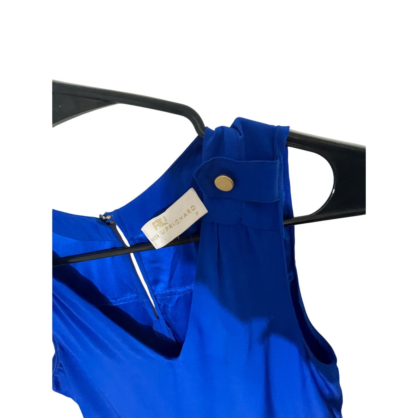 Amanda Uprichard Amanda Uprichard Silk Royal Blue Preppy Michaela Romper Size 22" - 9 Thumbnail