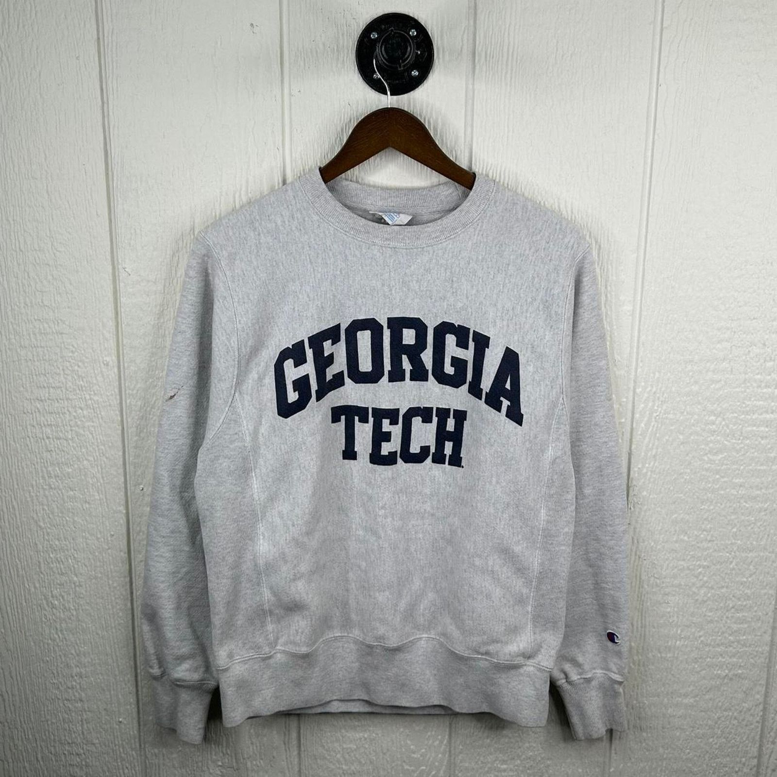 Champion Y2K Champion Georgia Tech Reverse Weave Crewneck Size Small Size US S / EU 44-46 / 1 - 1 Thumbnail