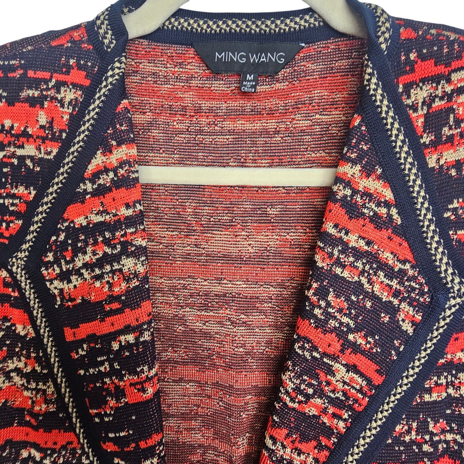 Vera Wang Ming Wang Blazer Women M Sweater Cardigan Abstract Size M / US 6-8 / IT 42-44 - 2 Thumbnail