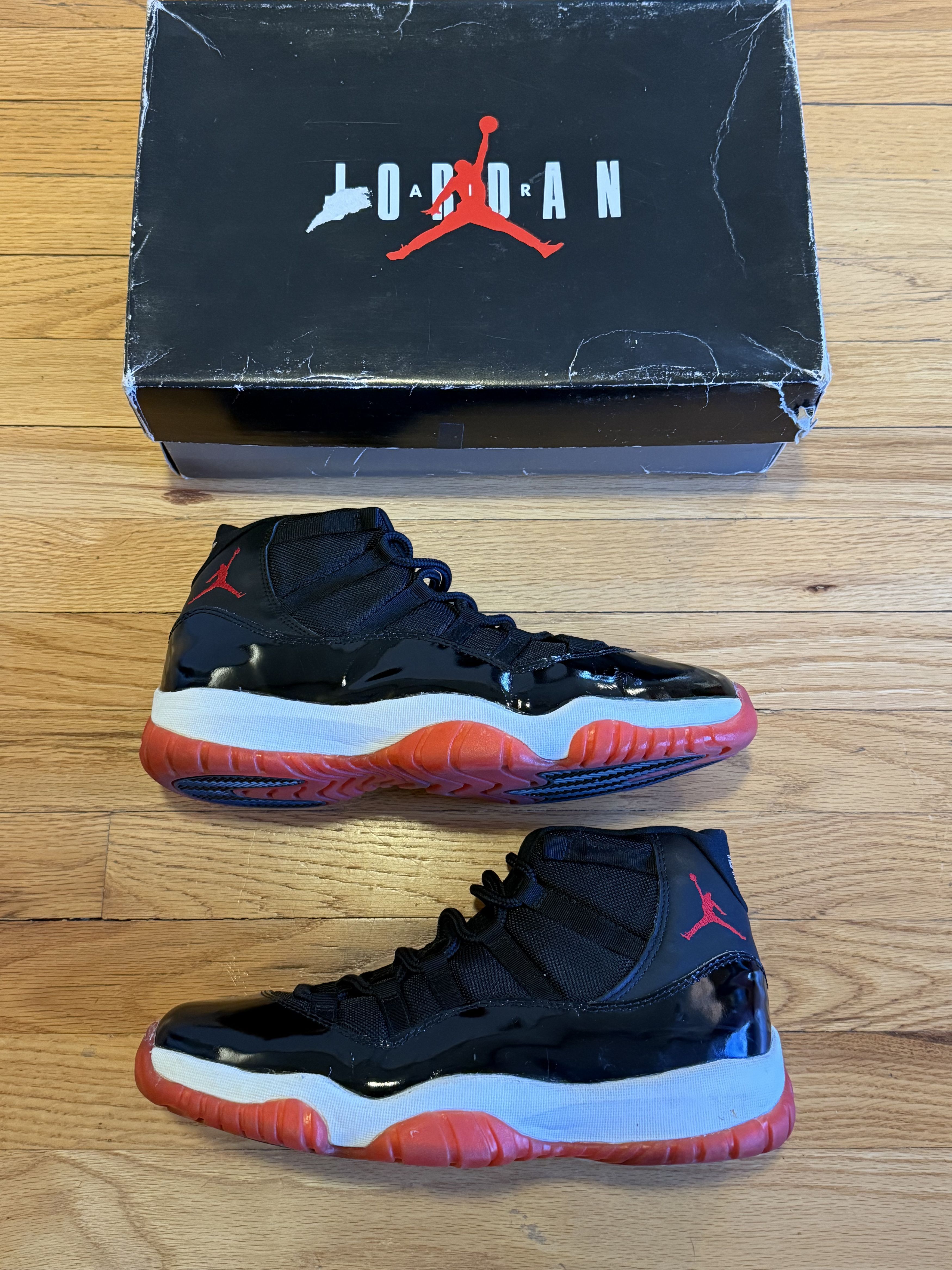 Jordan Brand 1996 Air Jordan XI 11 Bred OG With Box 130245 062 Size US 12 / EU 45 - 2 Thumbnail