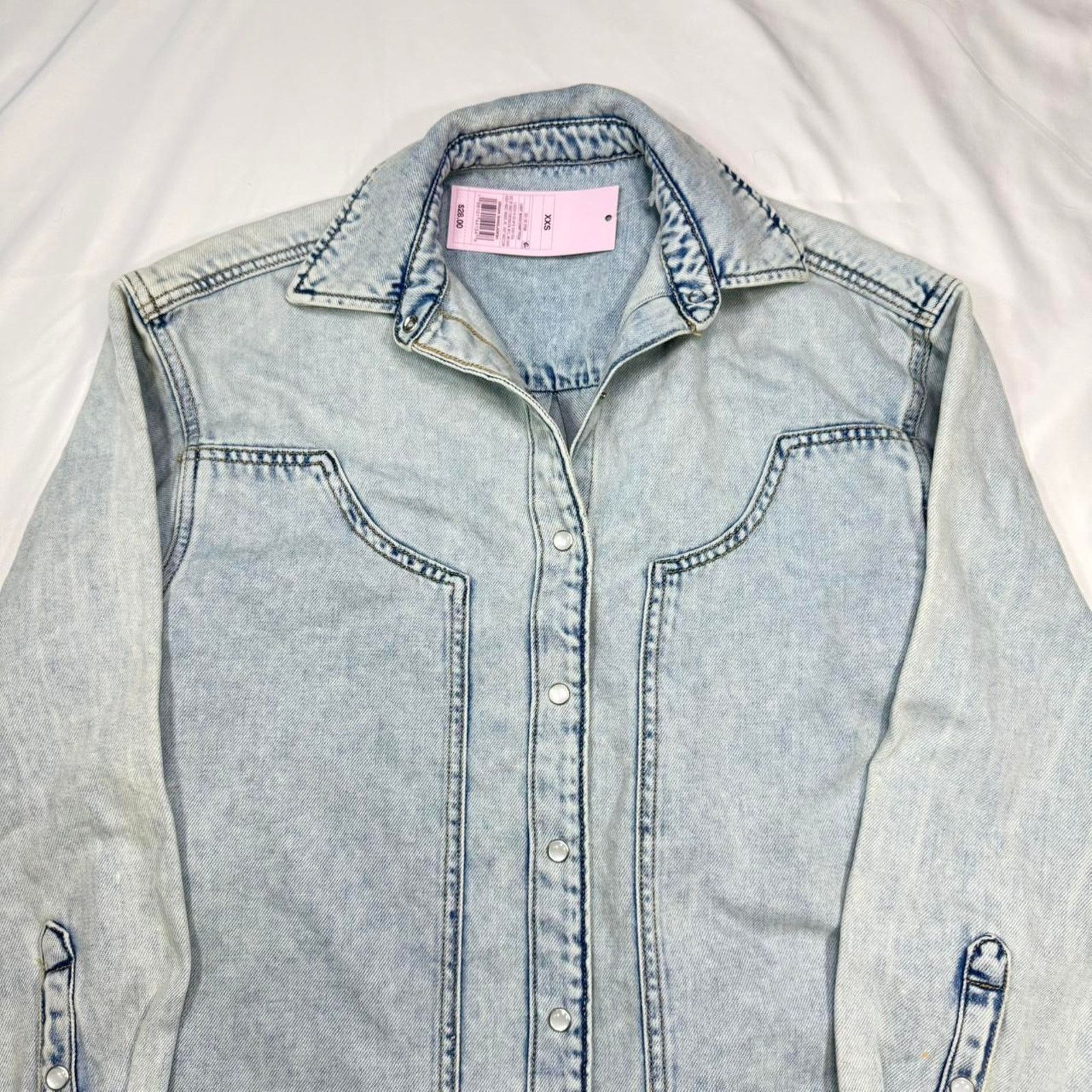 & Other Stories Wild Fable Women's Long Sleeve Oversized Western Denim Shirt Size XXS / US 00 / IT 34 - 2 Thumbnail