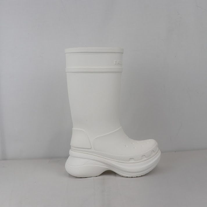 Balenciaga × Crocs o1rshd1 Rubber Croc Boots in White | Grailed