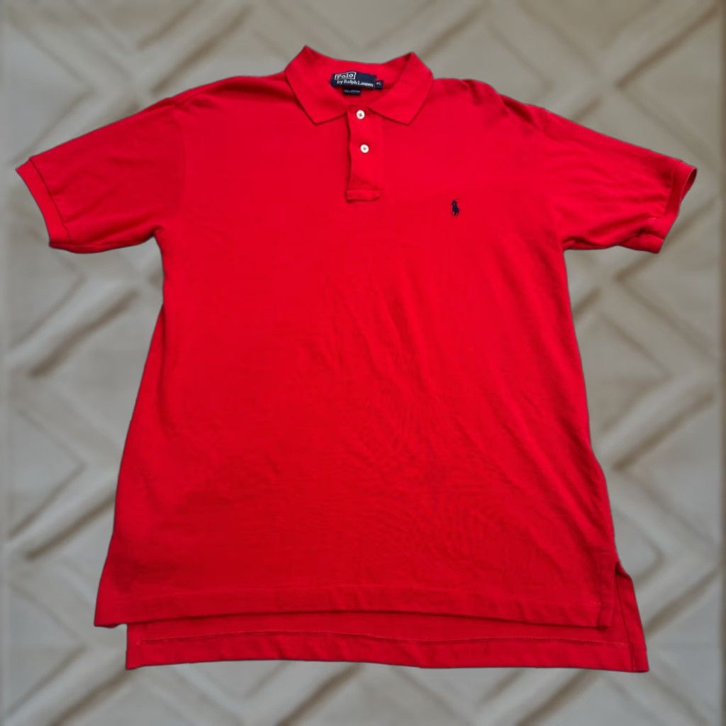 Polo Ralph Lauren VINTAGE Polo Ralph Lauren Polo Shirt Mens XL Red 100% Cotton Short Sleeve Classic, Preppy, Golf, 90s Style Mens XL Red Polo Shirt Size US XL / EU 56 / 4 - 1 Thumbnail