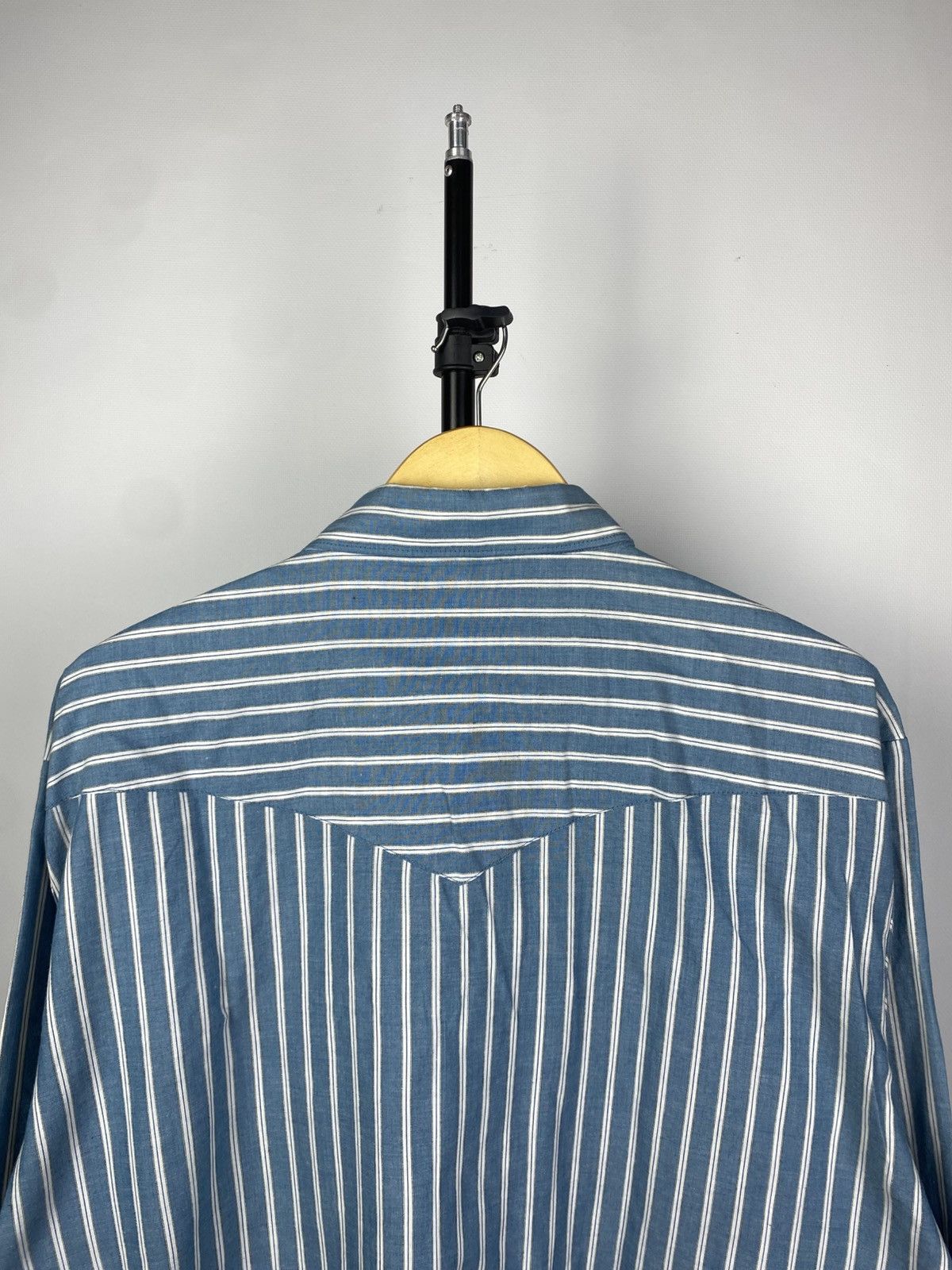 Cowboy Equipment × Vintage × Wrangler Vintage 90s USA Western Wrangler Striped long sleeve Shirt Size US XL / EU 56 / 4 - 8 Thumbnail