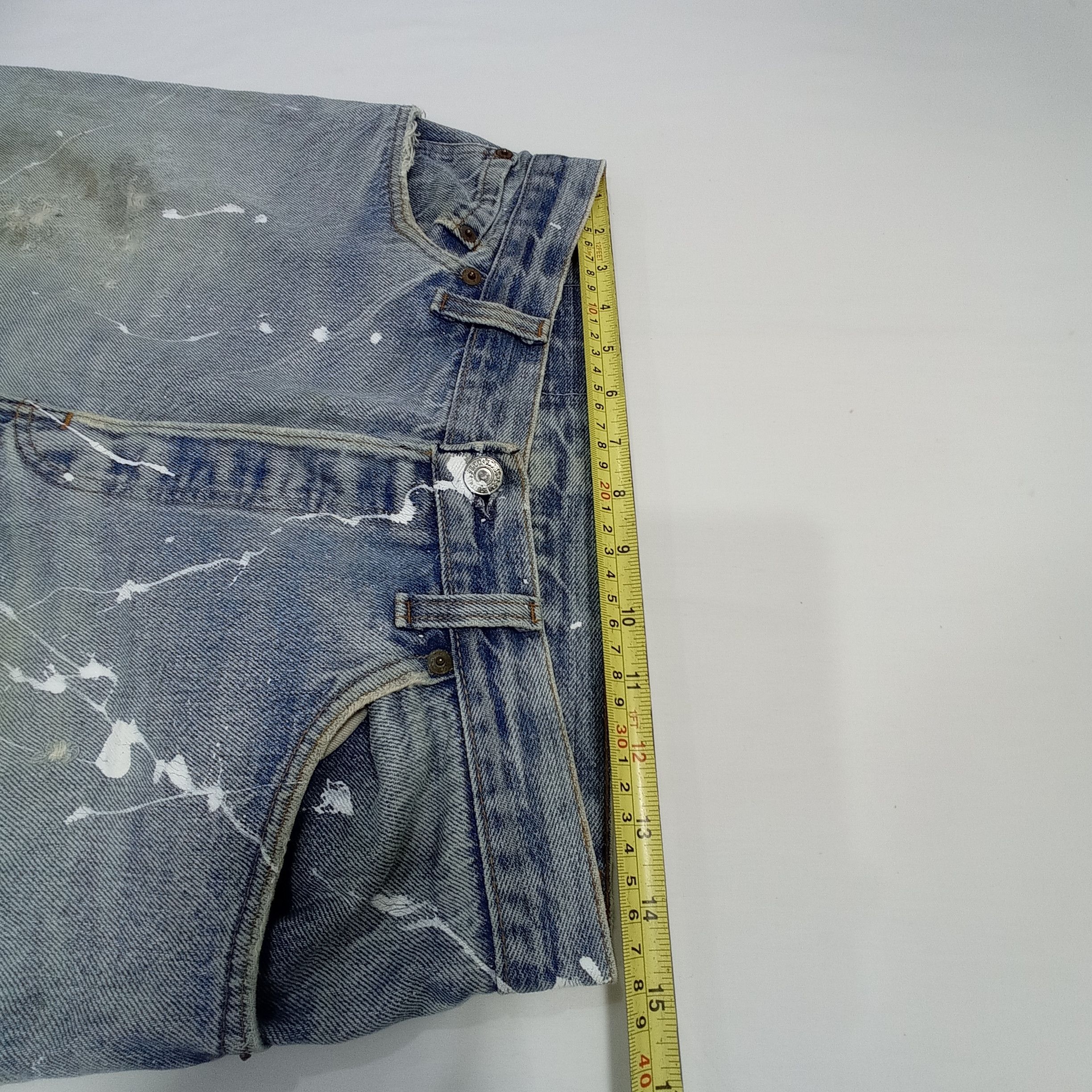 Levi's Vintage Levi's 501 Paint Splatter Distressed Jeans Pants Size US 29 - 23 Thumbnail
