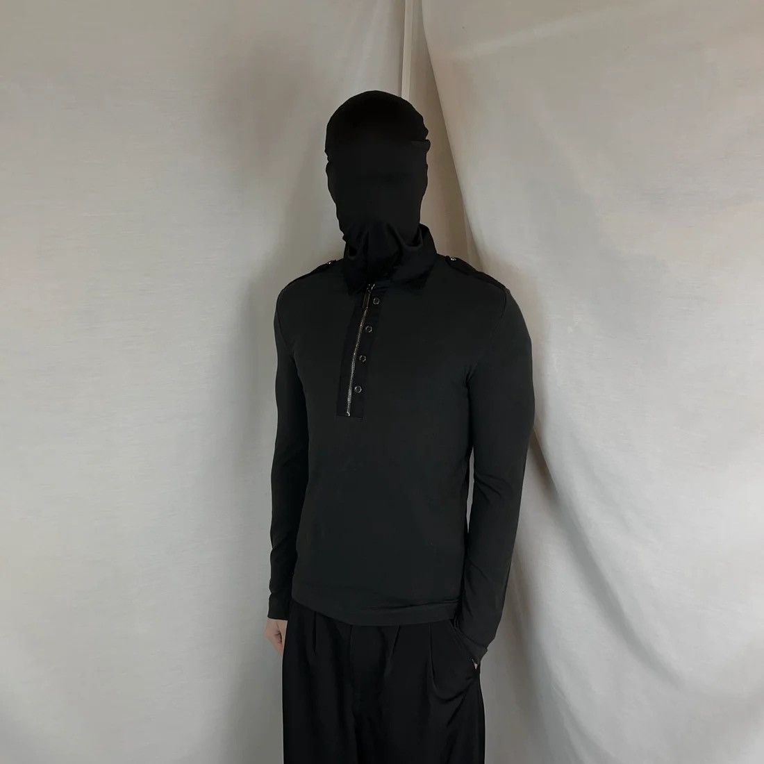 Dirk Bikkembergs Dirk Bikkembergs Half Zip Military Button Top - AW10 Size US M / EU 48-50 / 2 - 2 Thumbnail