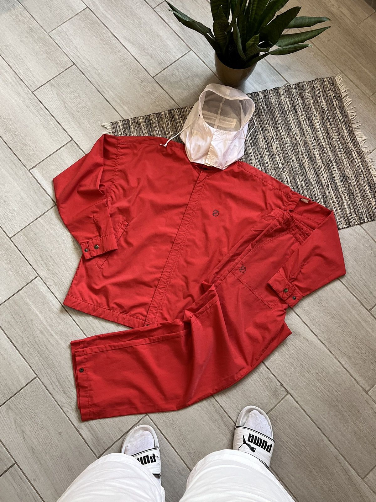 Fjallraven × Vintage Vintage FjallRaven jacket and pants nylon suit red workwear Size US M / EU 48-50 / 2 - 1 Thumbnail