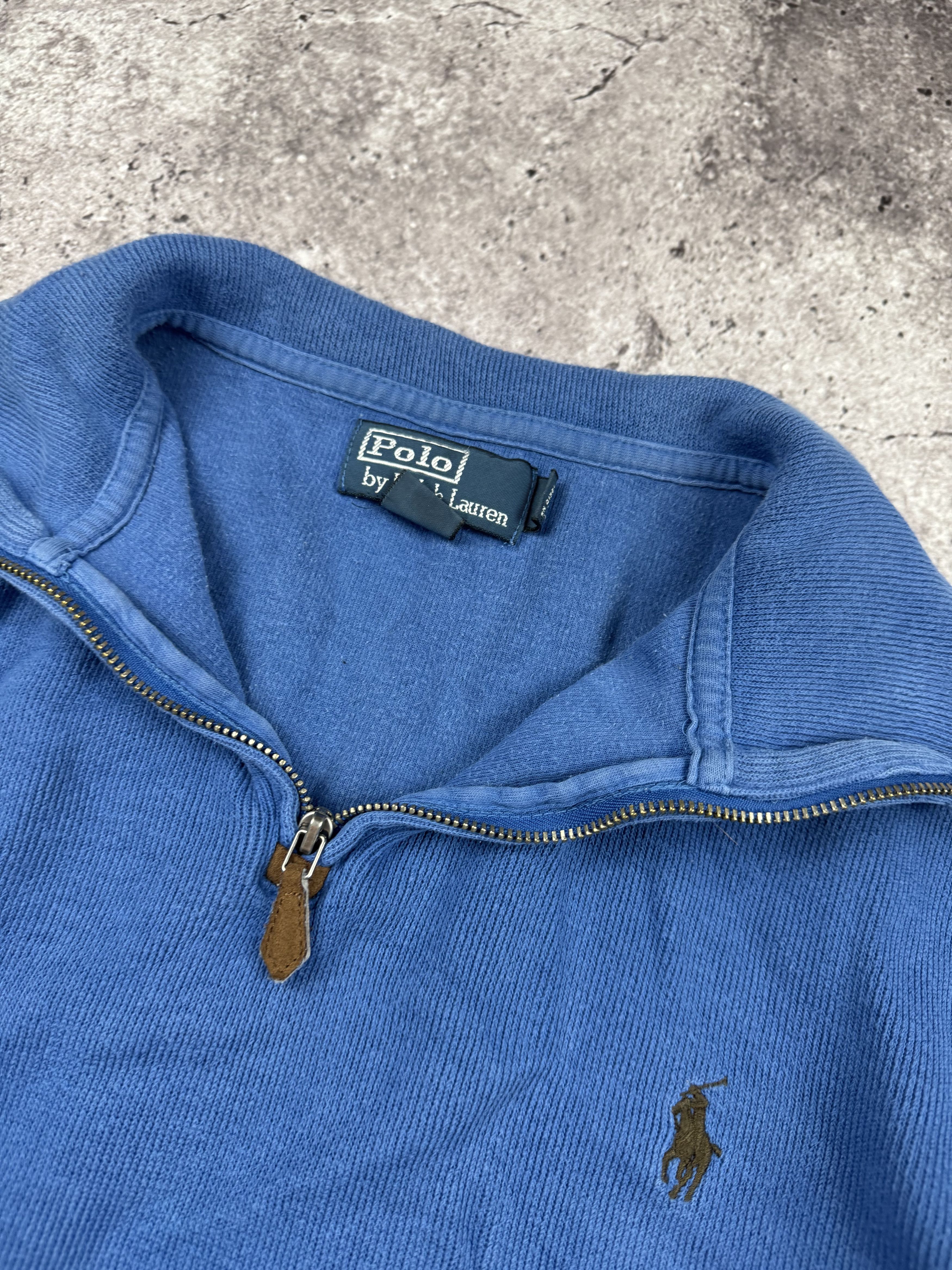 Polo Ralph Lauren × Vintage Vintage Polo Ralph Lauren 1/4 Zip Sweater Brown pony Size US M / EU 48-50 / 2 - 3 Thumbnail