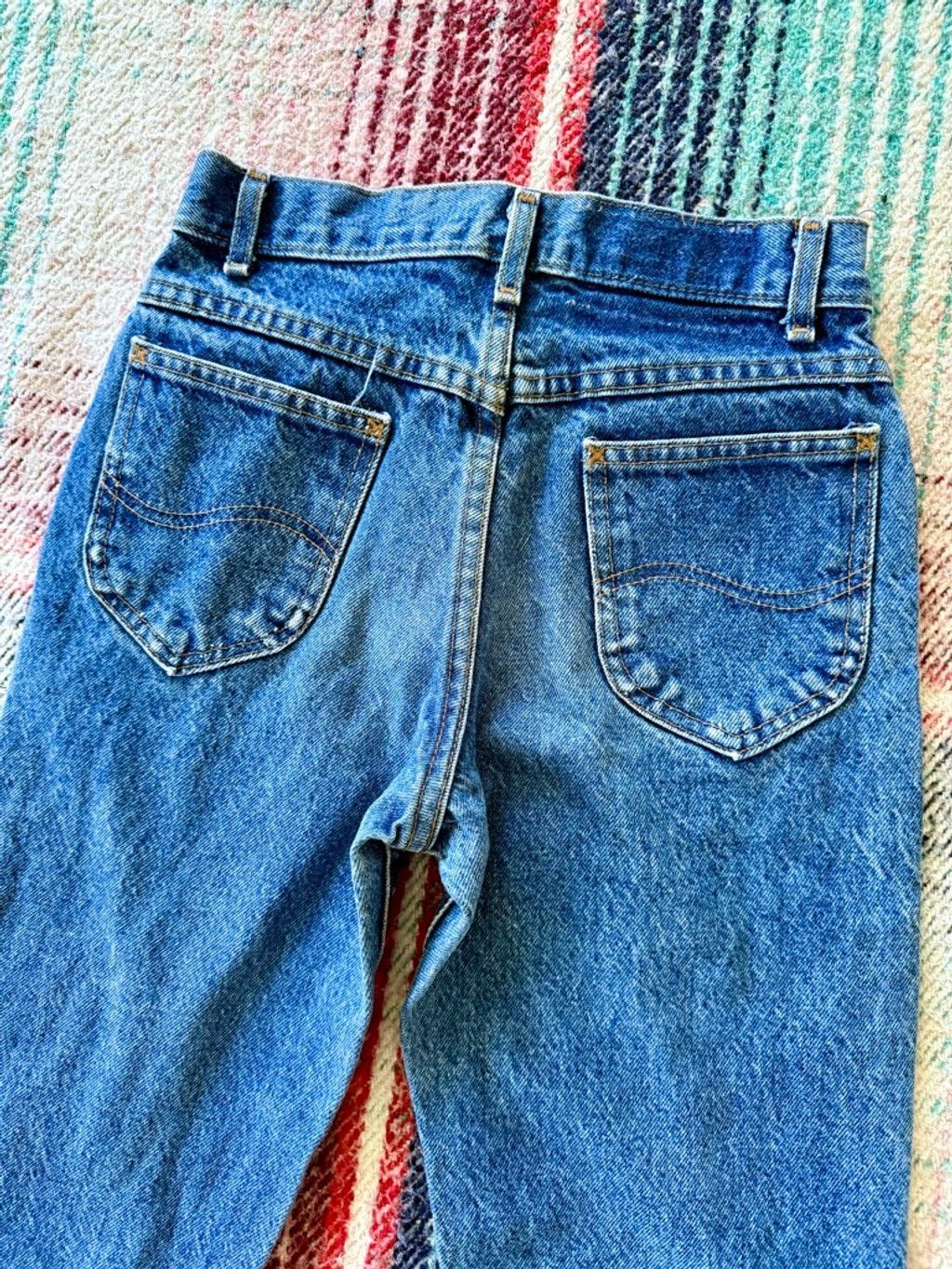 Lee 70s Lee Riders Medium Wash Tapered Split Hem Jeans 24 Size 24" / US 00 / IT 34 - 5 Thumbnail